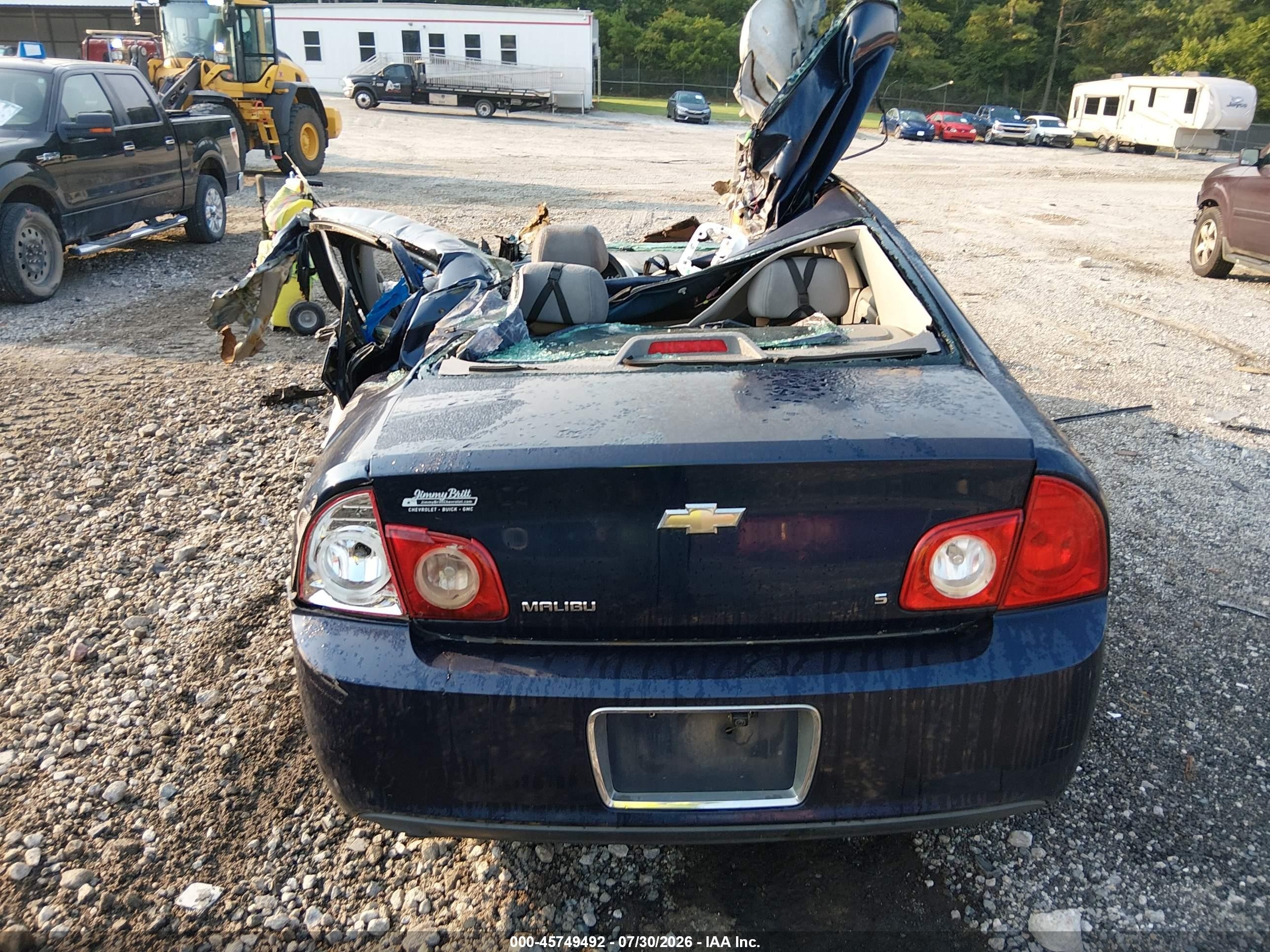 2009 Chevrolet Malibu Ls Blue vin: 1G1ZG57B89F175574