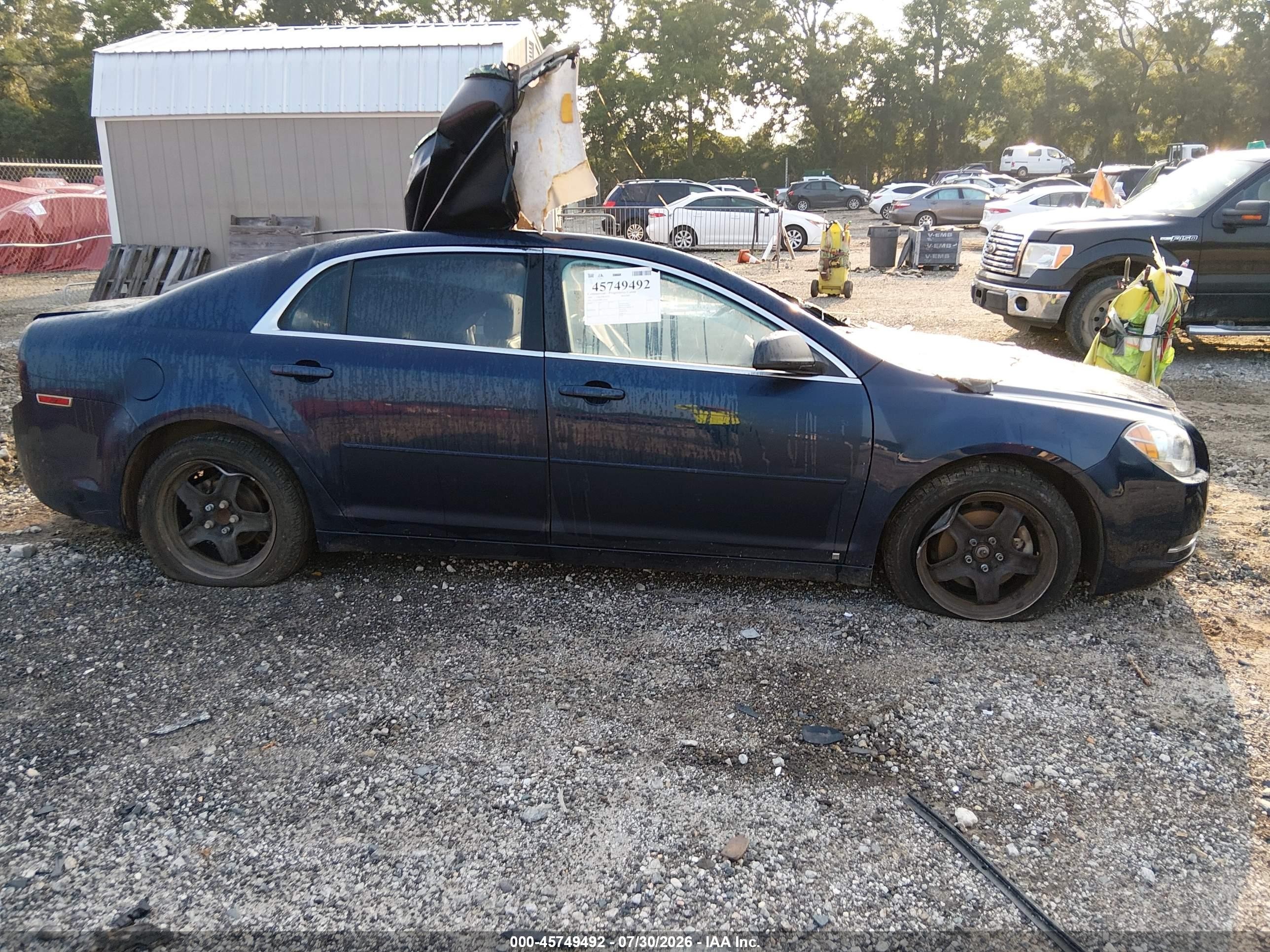 2009 Chevrolet Malibu Ls Blue vin: 1G1ZG57B89F175574