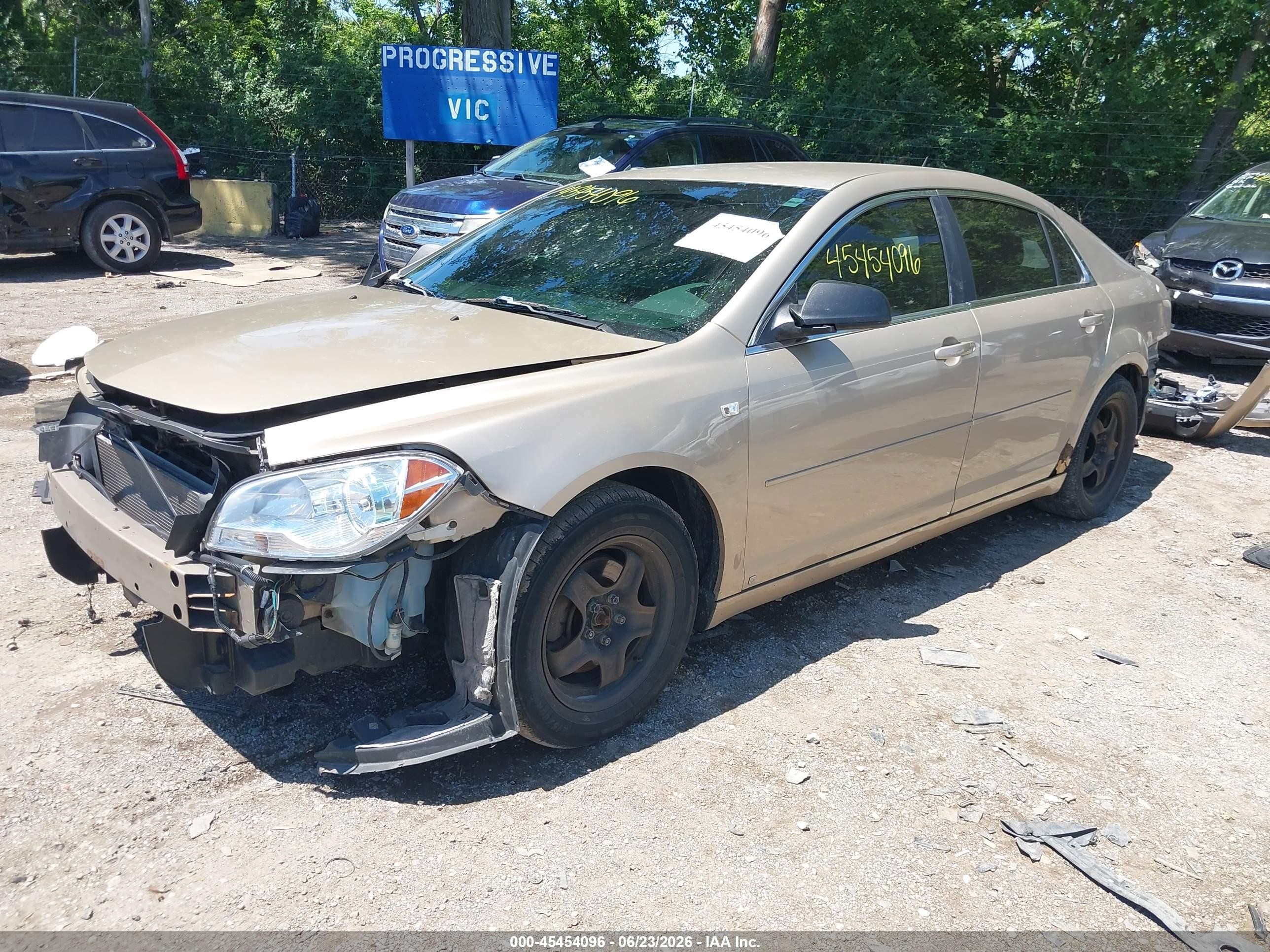 2008 Chevrolet Malibu Ls W/1ls Золотой vin: 1G1ZG57B98F275424