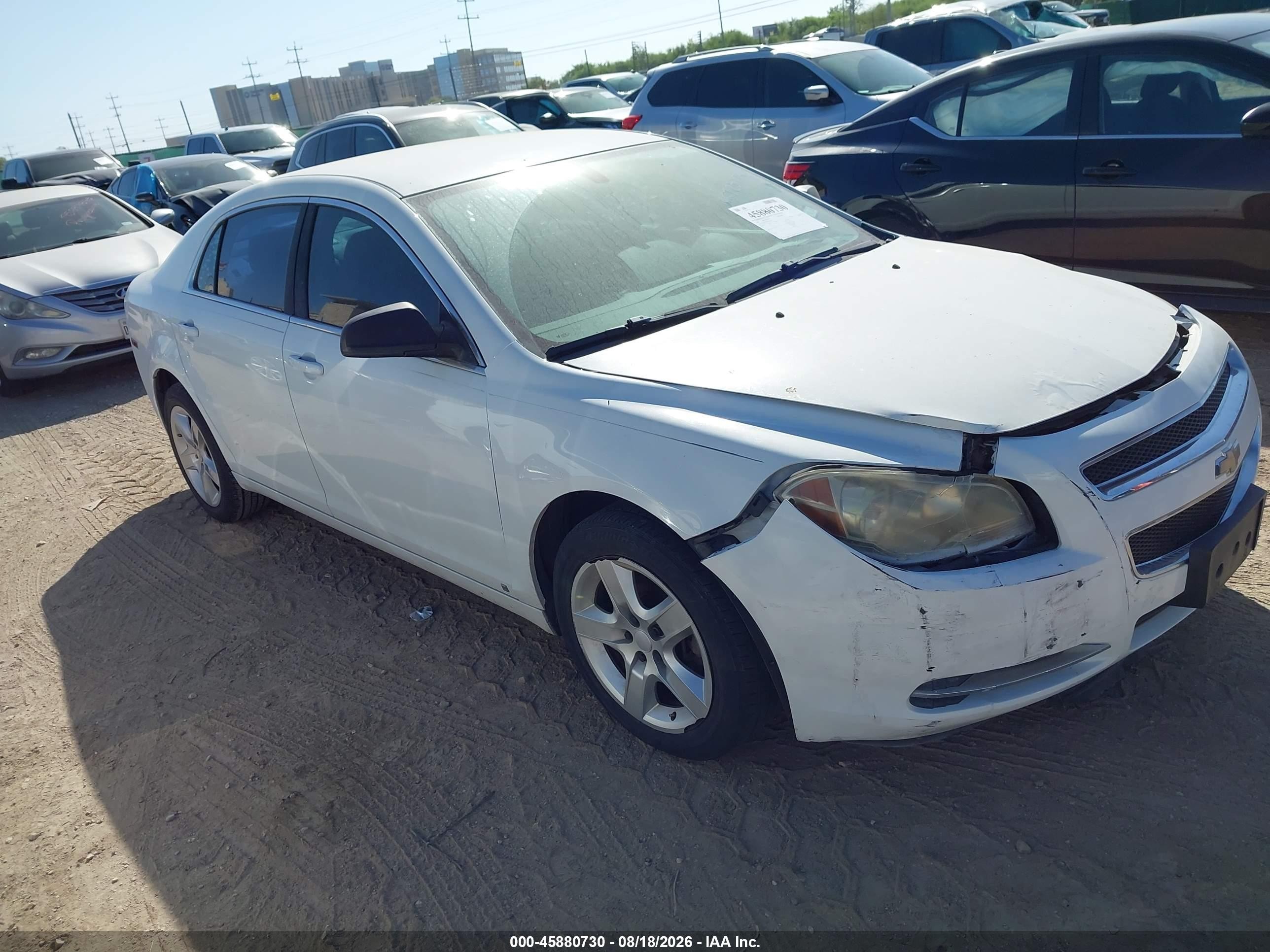 2009 Chevrolet Malibu Ls White vin: 1G1ZG57B994101804