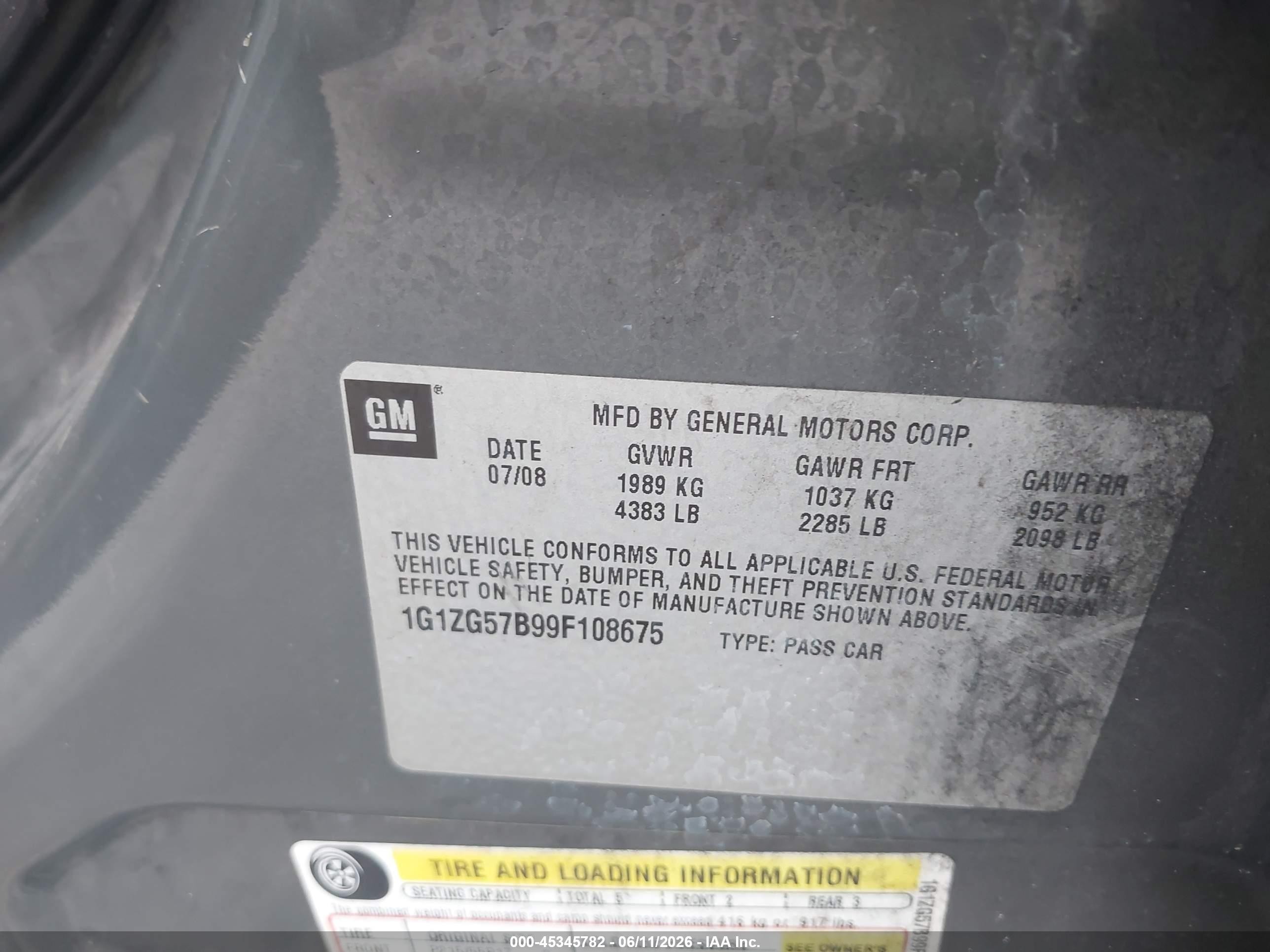 2009 Chevrolet Malibu Ls Gray vin: 1G1ZG57B99F108675
