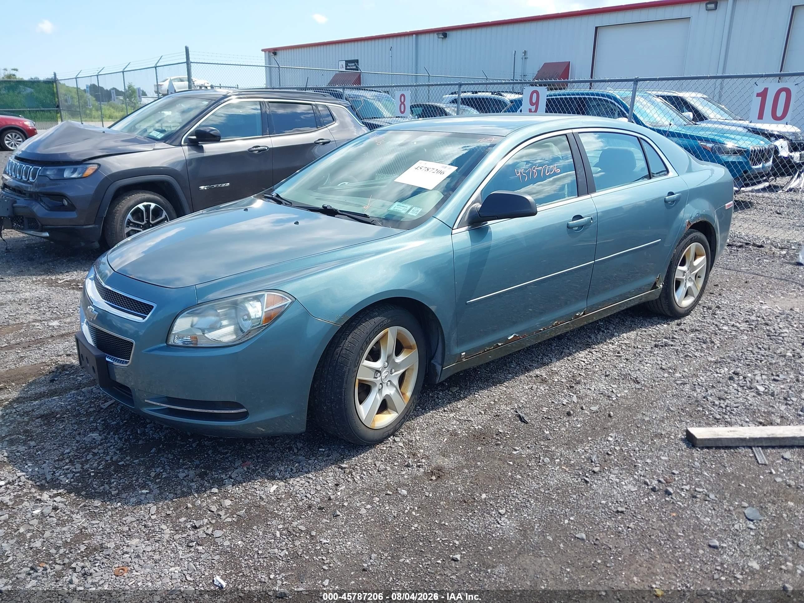 2009 Chevrolet Malibu Ls Light Blue vin: 1G1ZG57BX9F253353
