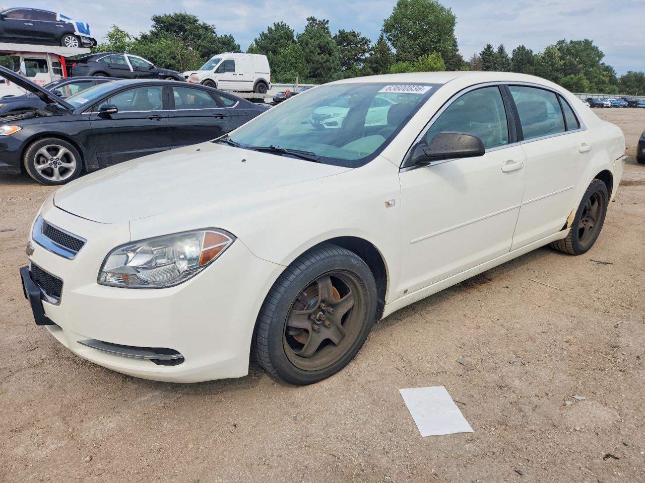 2008 Chevrolet Malibu Ls White vin: 1G1ZG57N584264880