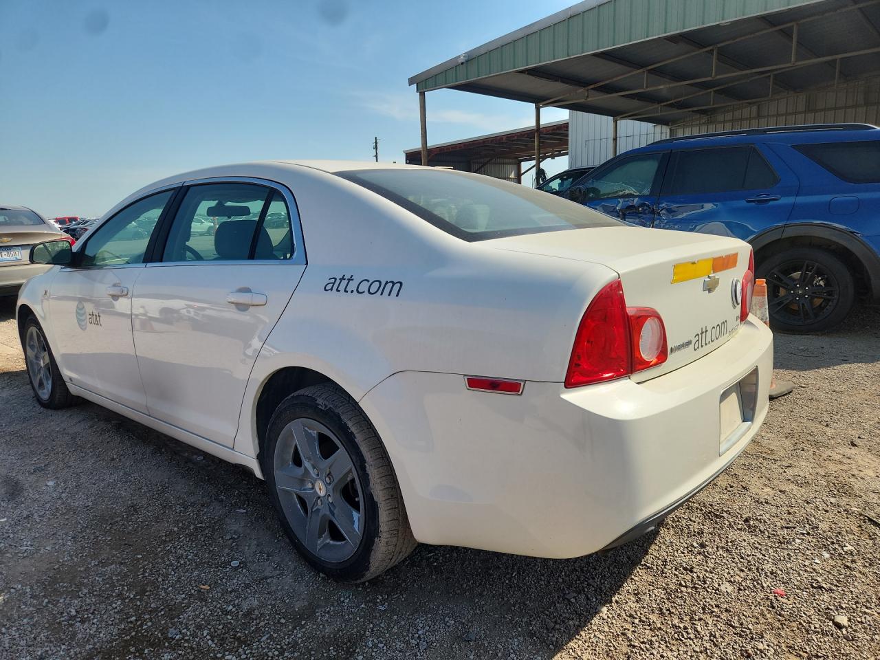 2008 Chevrolet Malibu Ls White vin: 1G1ZG57N784269059 Damage: Left Front Tire, Worn, Replacement Required