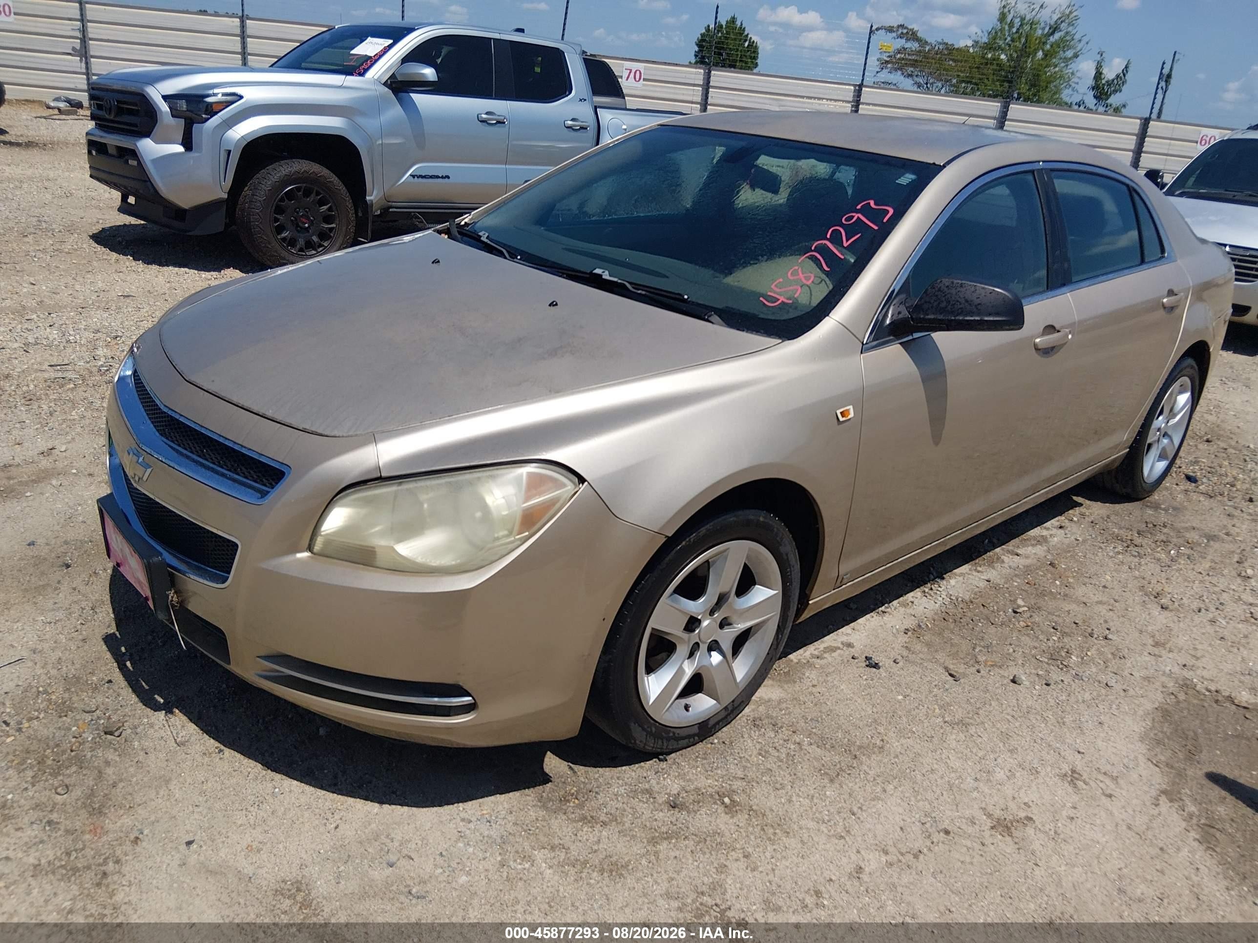2008 Chevrolet Malibu Ls W/1fl Золотой vin: 1G1ZG57N88F226564