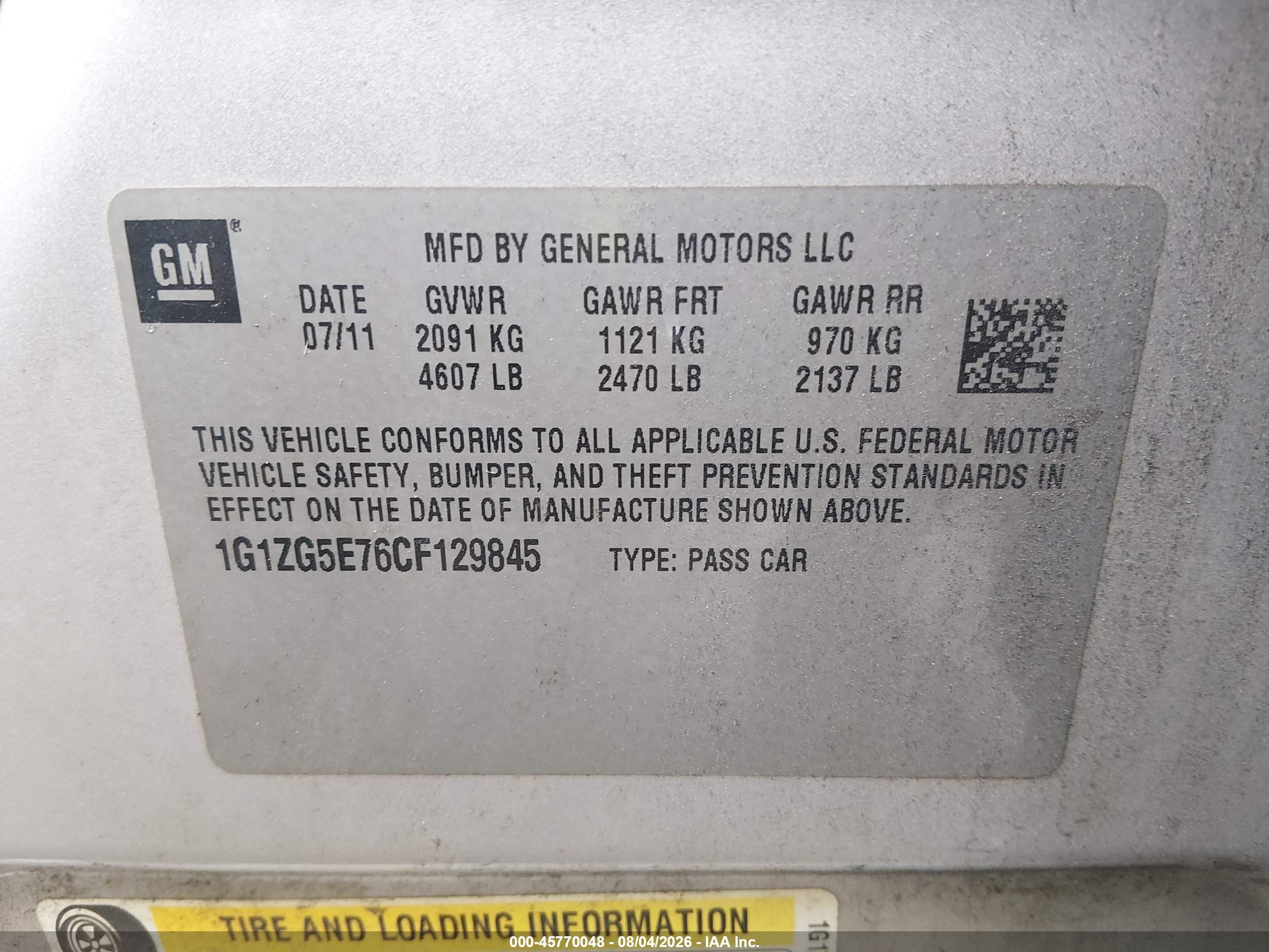 2012 Chevrolet Malibu 2lz Silver vin: 1G1ZG5E76CF129845