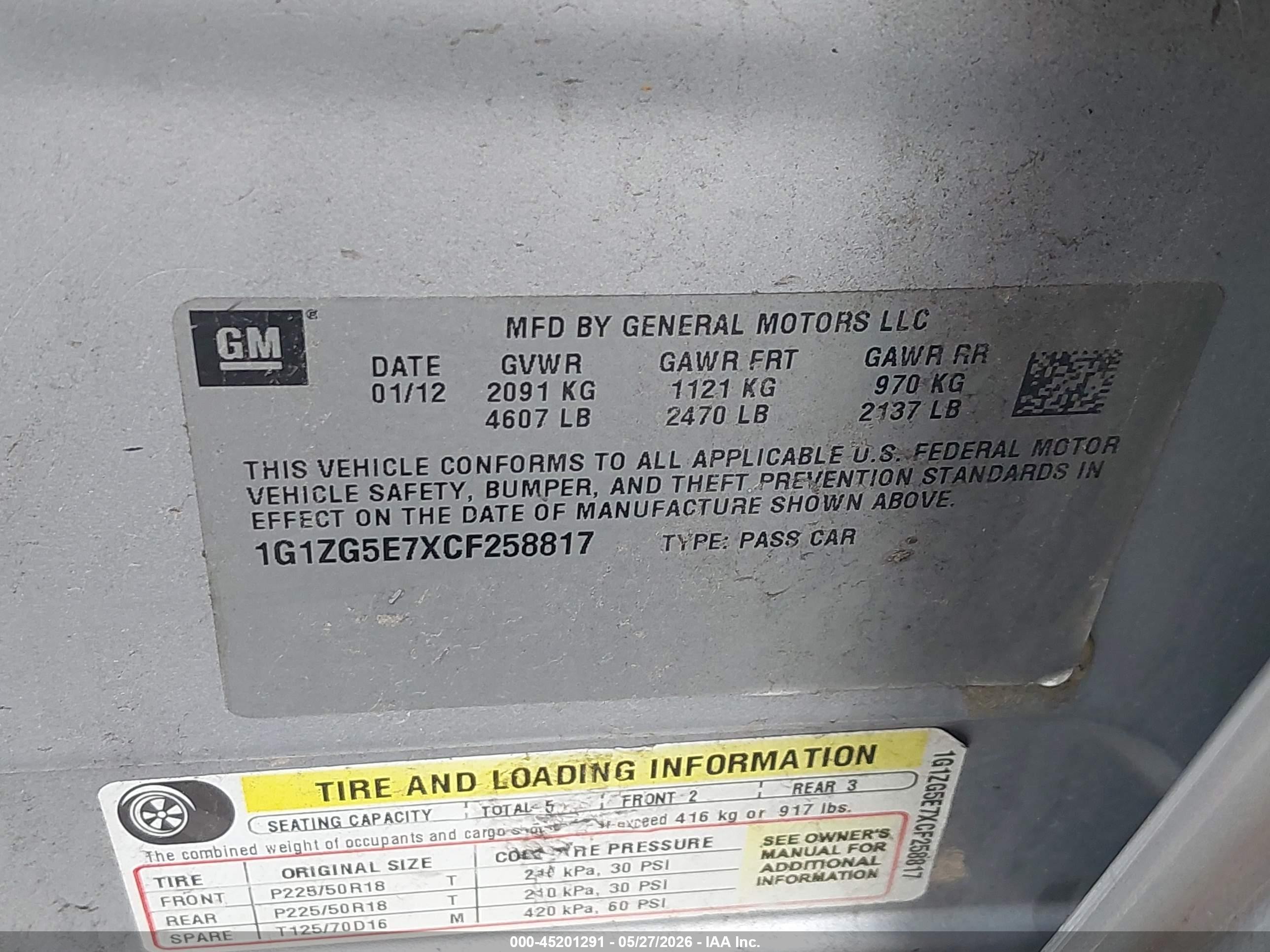 2012 Chevrolet Malibu 2lz Silver vin: 1G1ZG5E7XCF258817