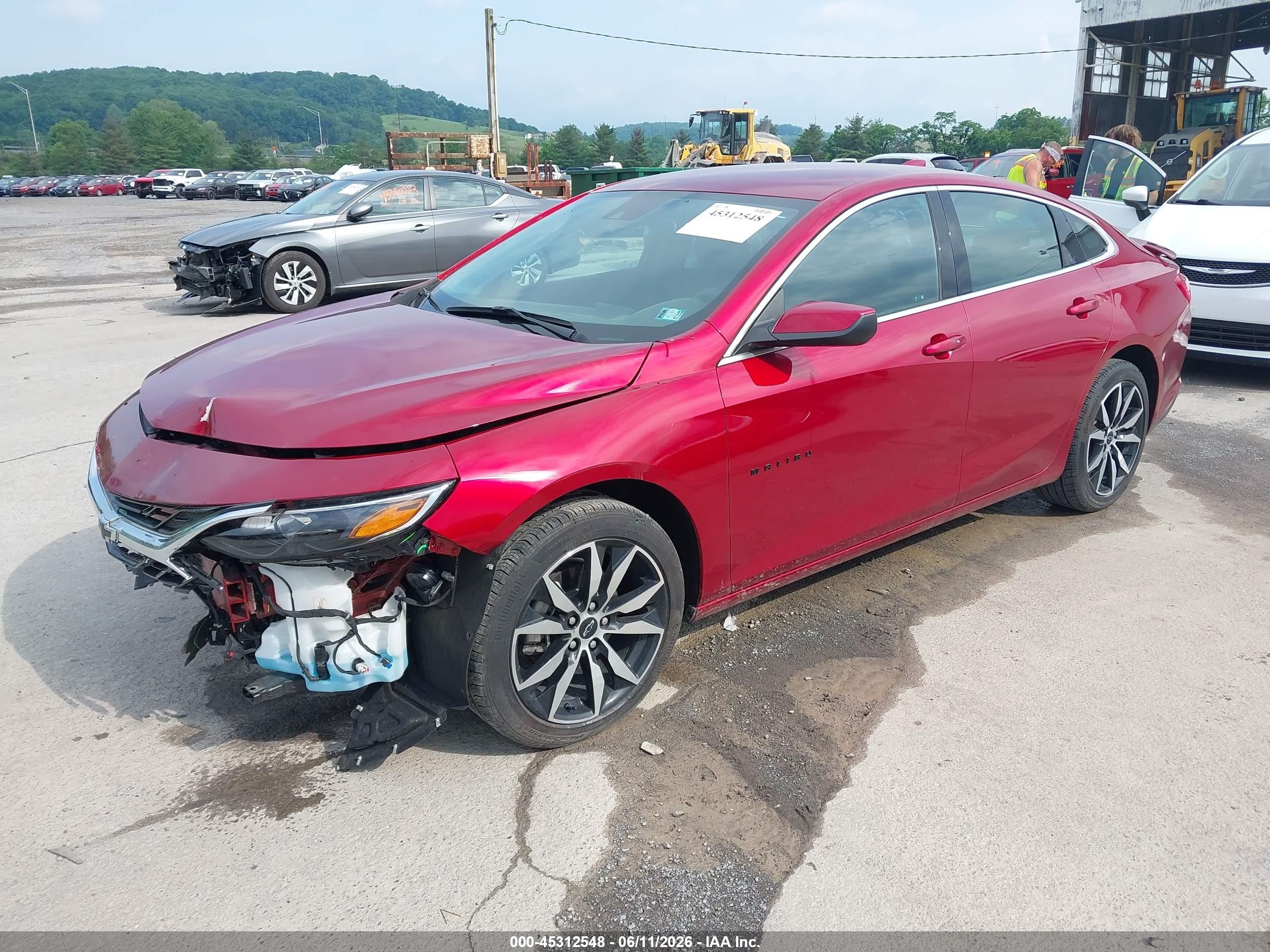 2024 Chevrolet Malibu Fwd Rs Красный vin: 1G1ZG5ST3RF137718
