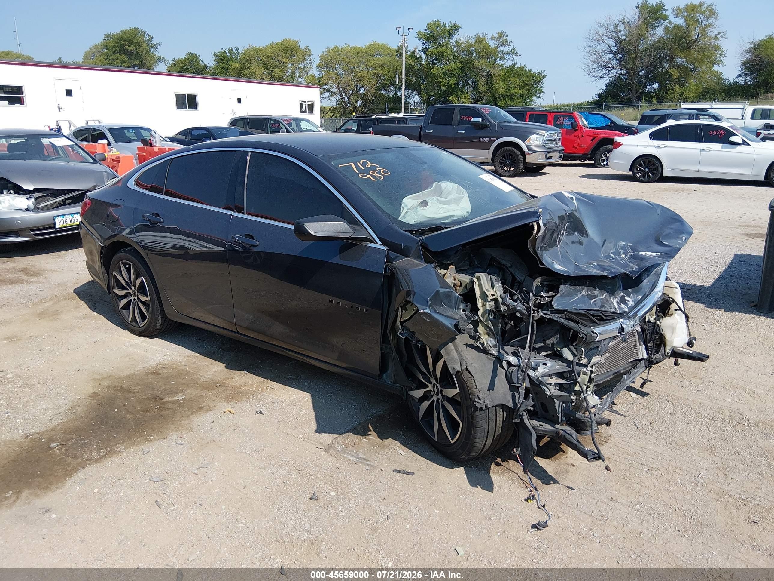 2020 Chevrolet Malibu Fwd Rs Dark Blue vin: 1G1ZG5ST5LF127196