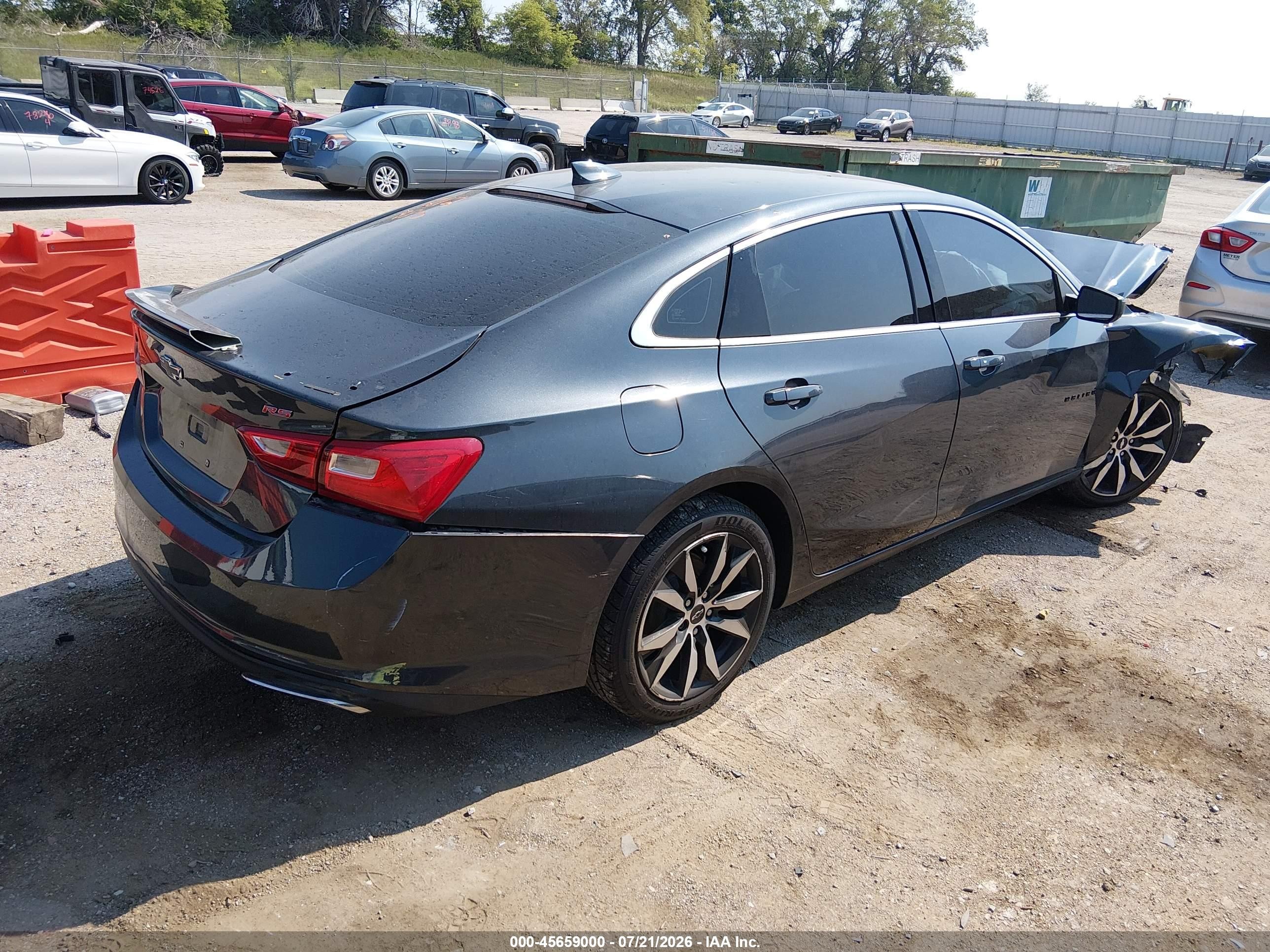 2020 Chevrolet Malibu Fwd Rs Dark Blue vin: 1G1ZG5ST5LF127196