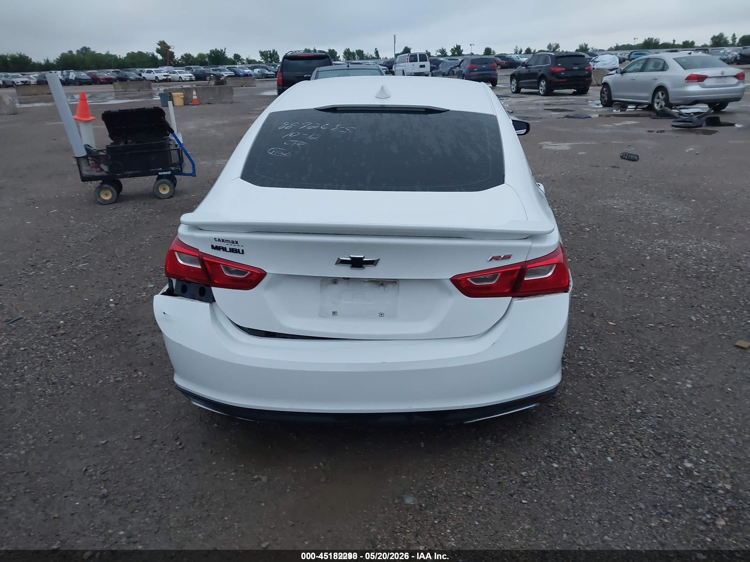 2020 Chevrolet Malibu Fwd Rs White vin: 1G1ZG5STXLF148318