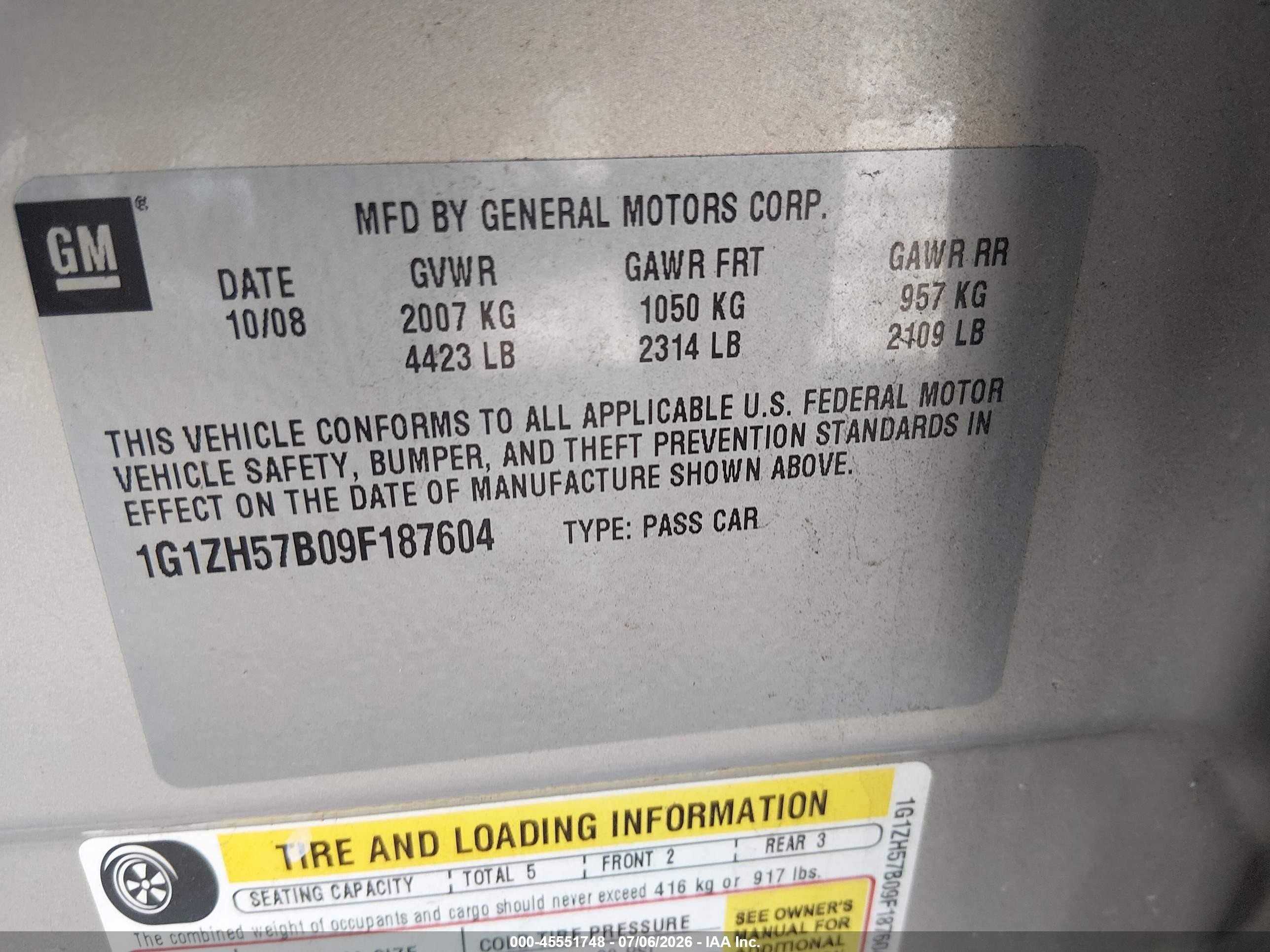 2009 Chevrolet Malibu Lt Beige vin: 1G1ZH57B09F187604