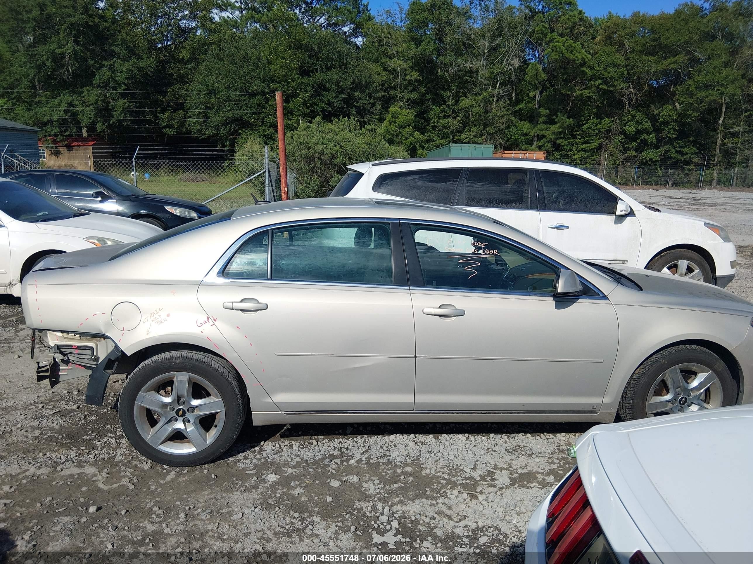 2009 Chevrolet Malibu Lt Beige vin: 1G1ZH57B09F187604