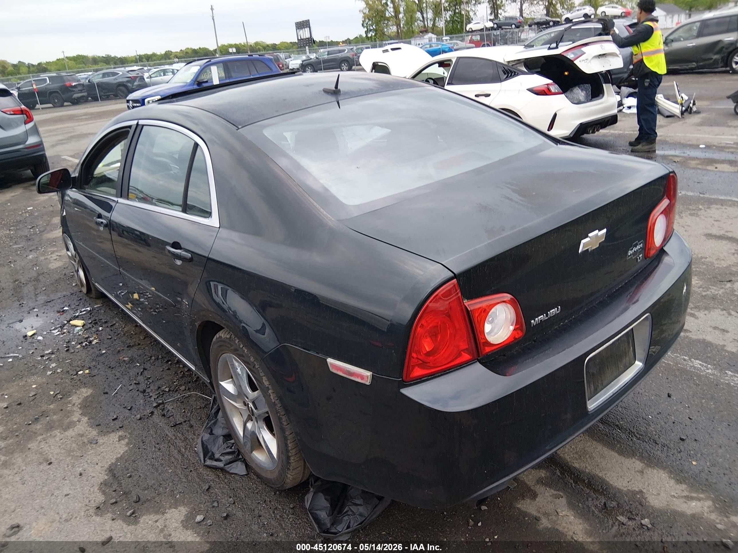 2008 Chevrolet Malibu Lt Black vin: 1G1ZH57B18F169093