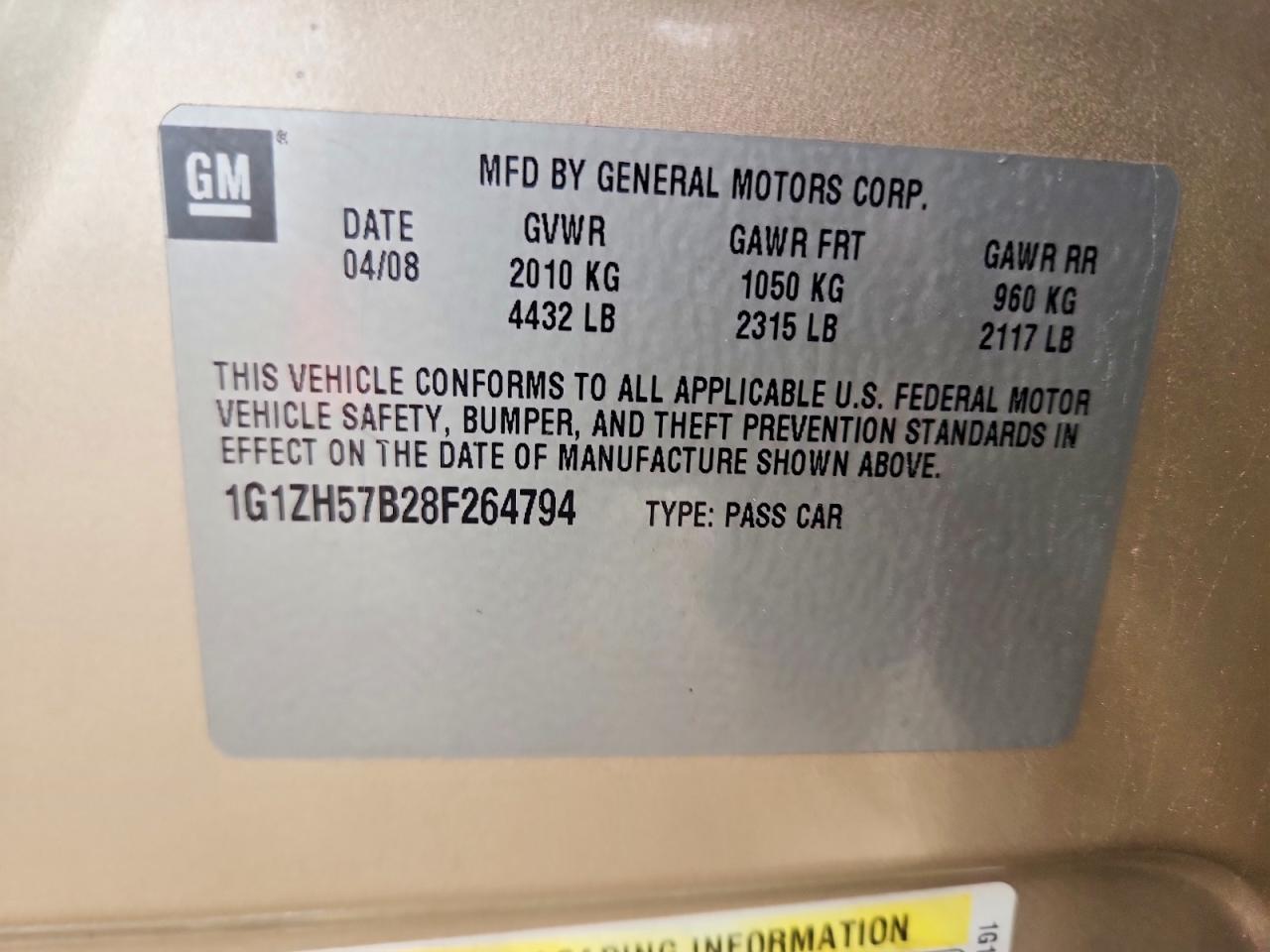 2008 Chevrolet Malibu 1lt Silver vin: 1G1ZH57B28F264794