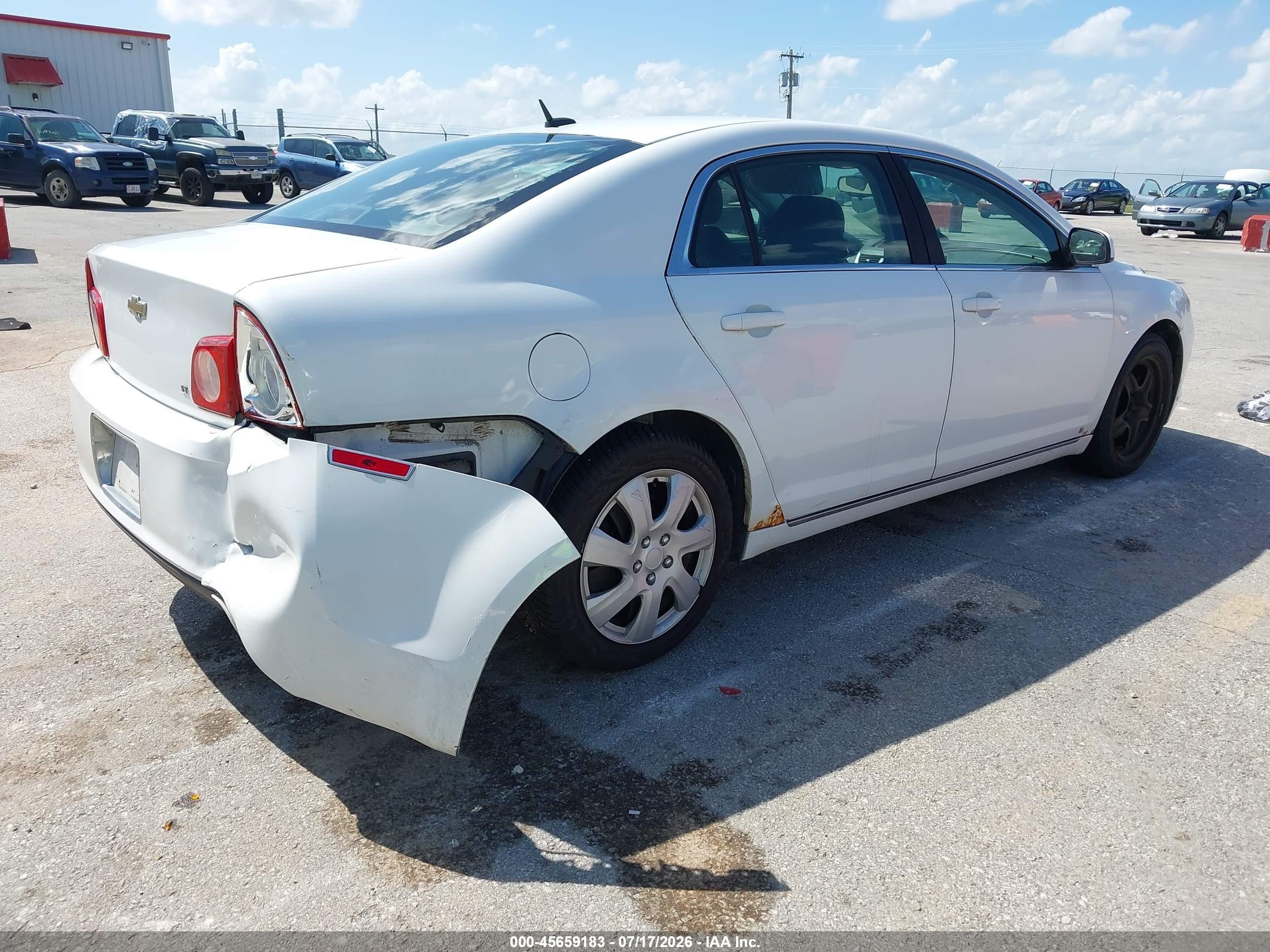 2009 Chevrolet Malibu Lt White vin: 1G1ZH57B29F151932