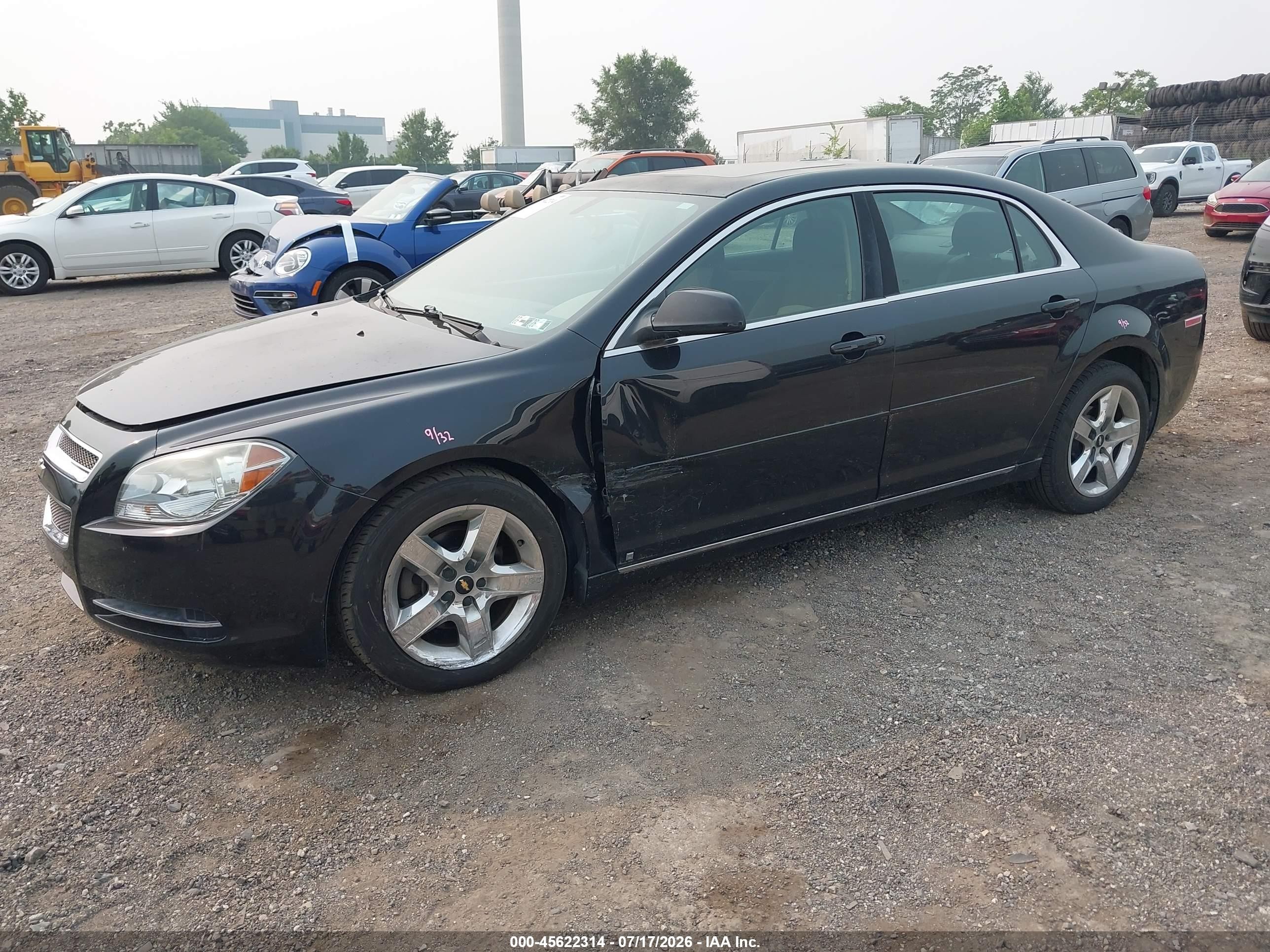 2009 Chevrolet Malibu Lt Black vin: 1G1ZH57B394204391