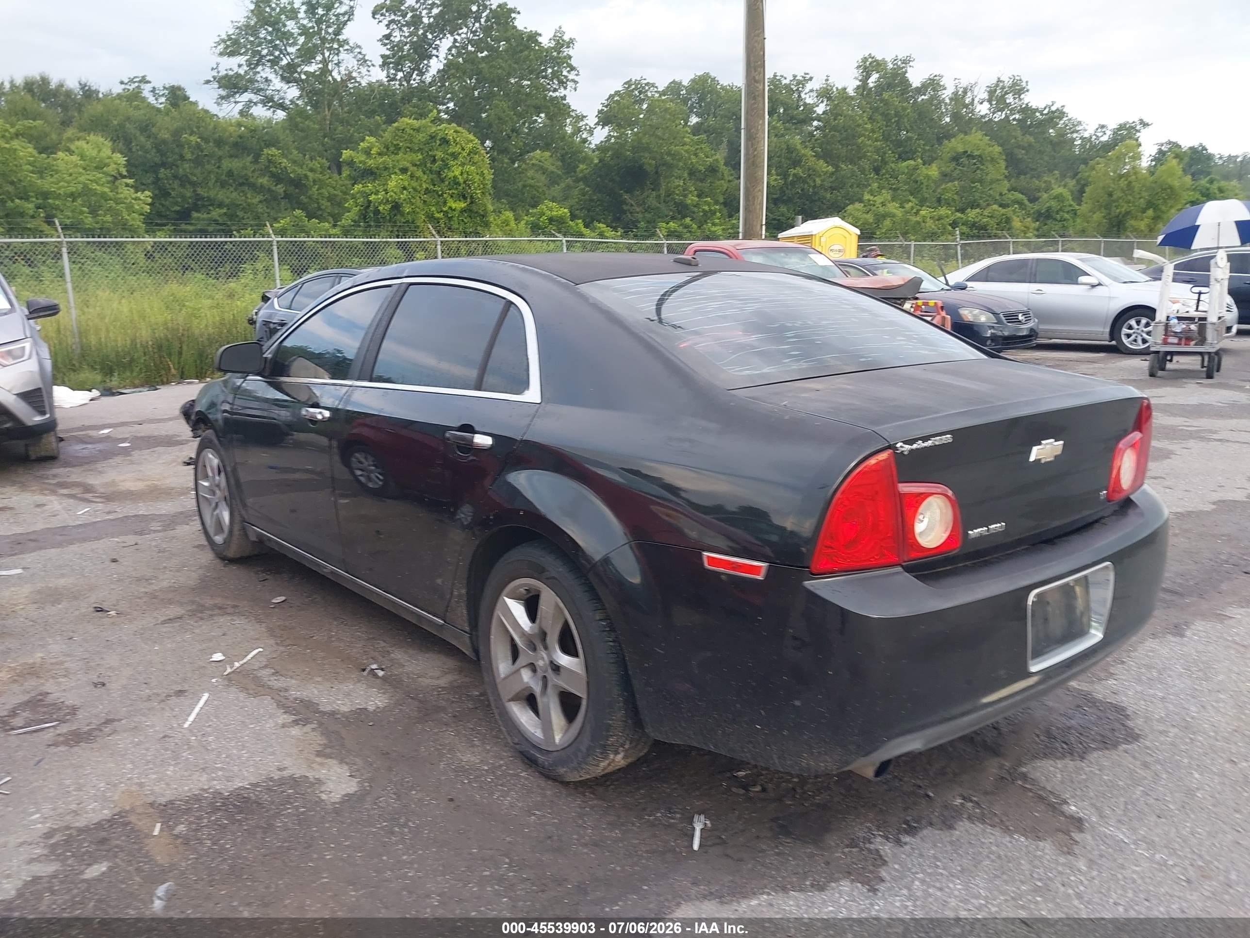 2009 Chevrolet Malibu Lt Black vin: 1G1ZH57B494189707