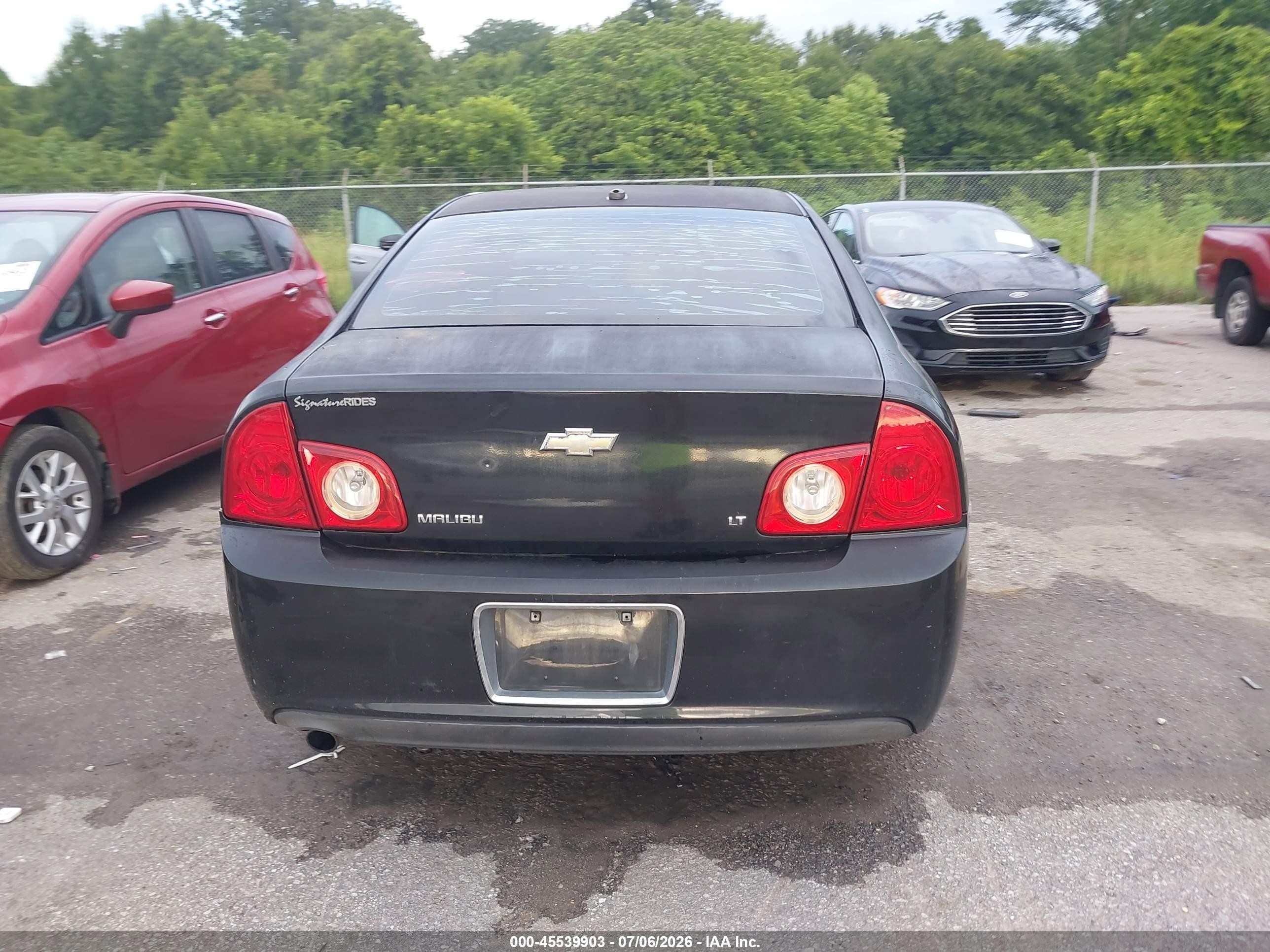 2009 Chevrolet Malibu Lt Black vin: 1G1ZH57B494189707