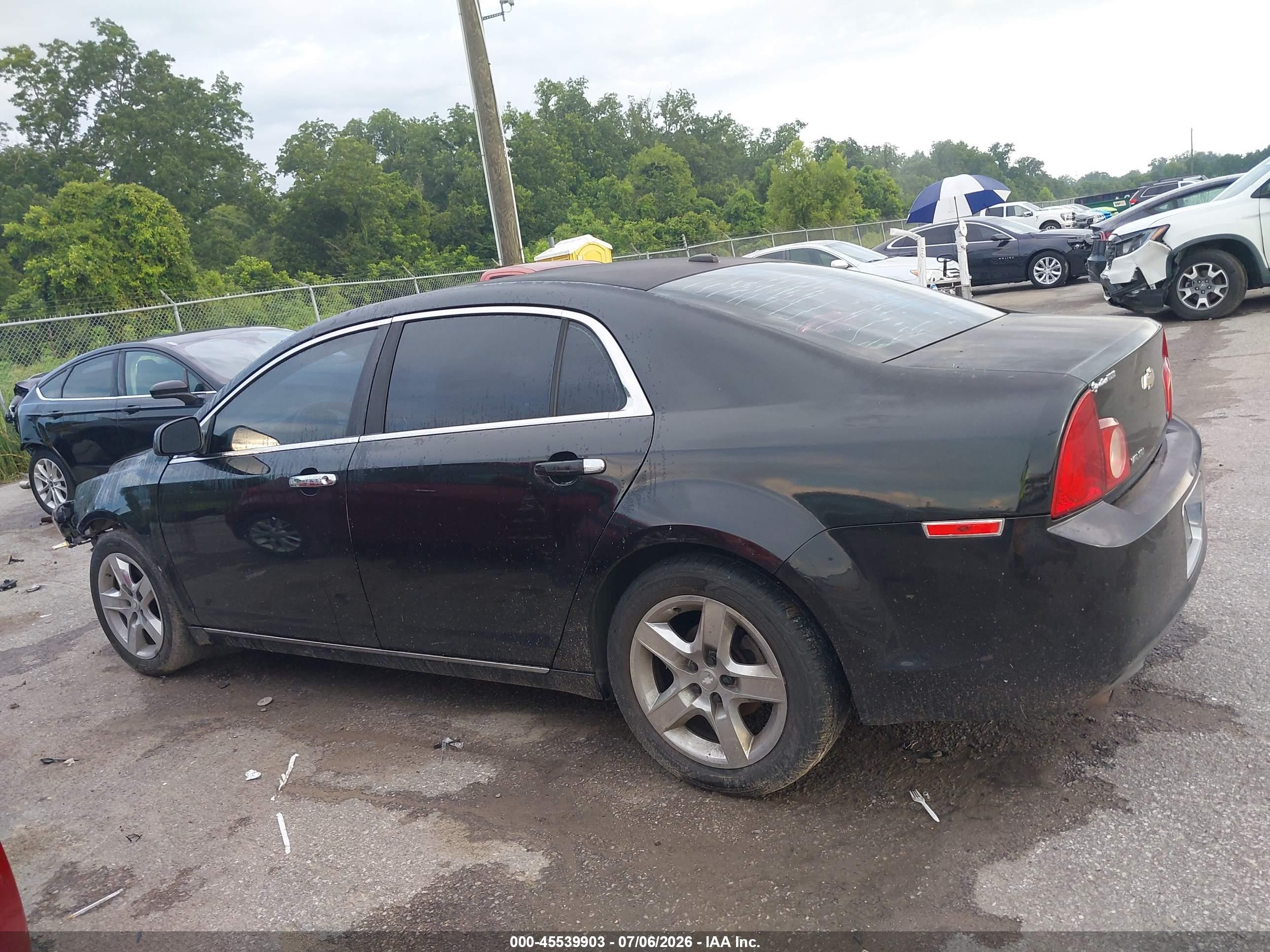 2009 Chevrolet Malibu Lt Black vin: 1G1ZH57B494189707
