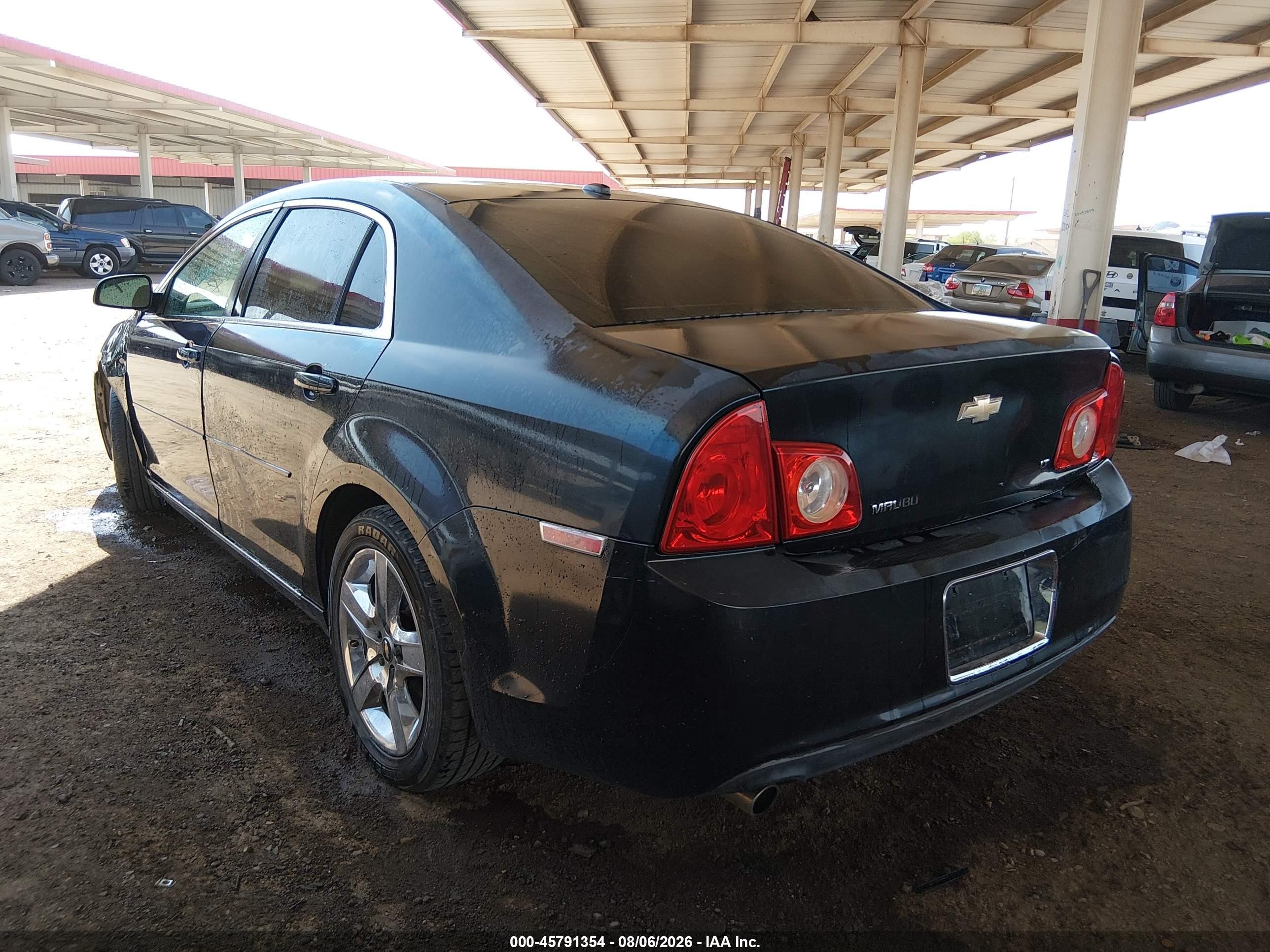 2009 Chevrolet Malibu Lt Black vin: 1G1ZH57B49F128314