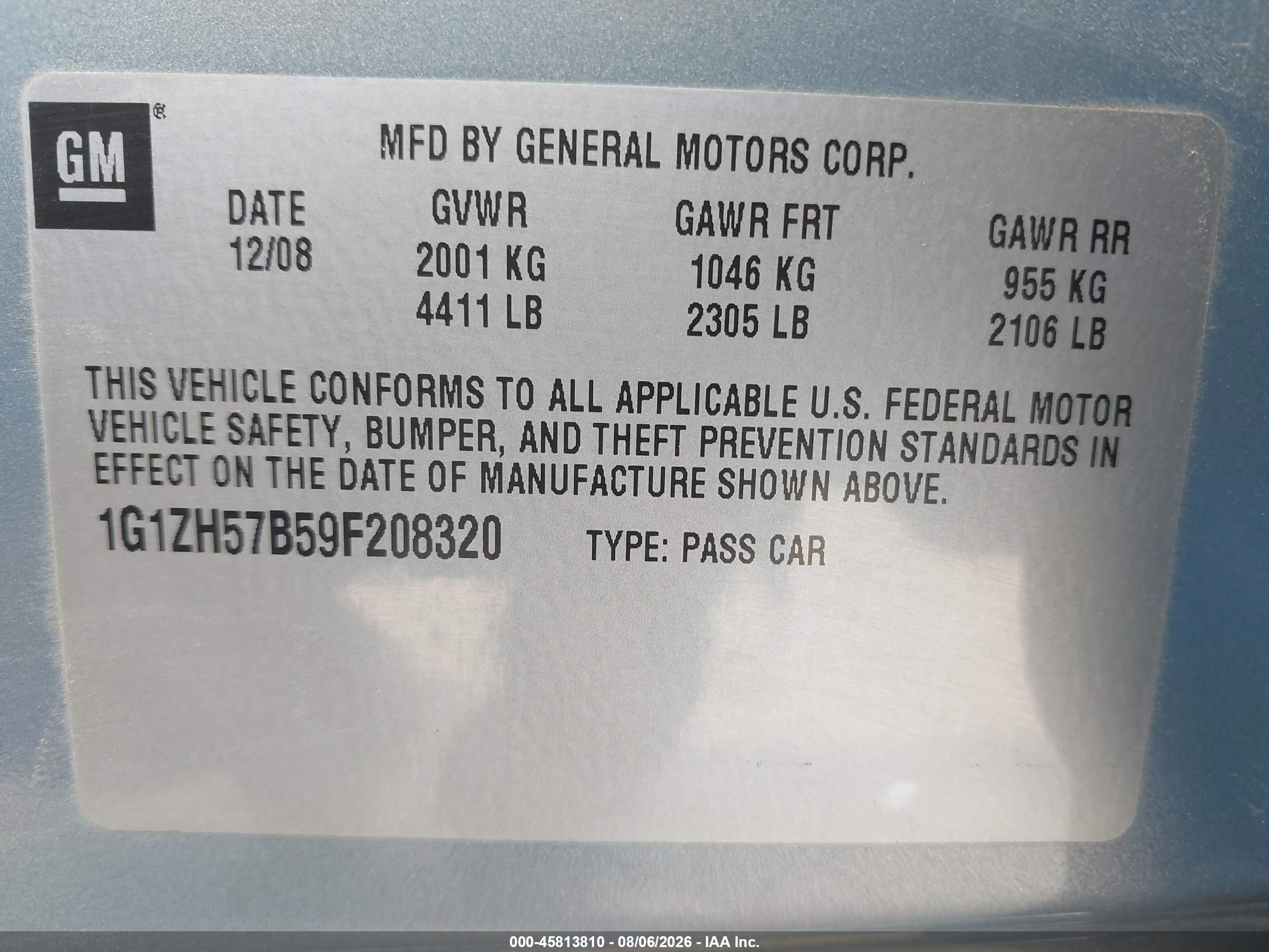 2009 Chevrolet Malibu Lt Gray vin: 1G1ZH57B59F208320