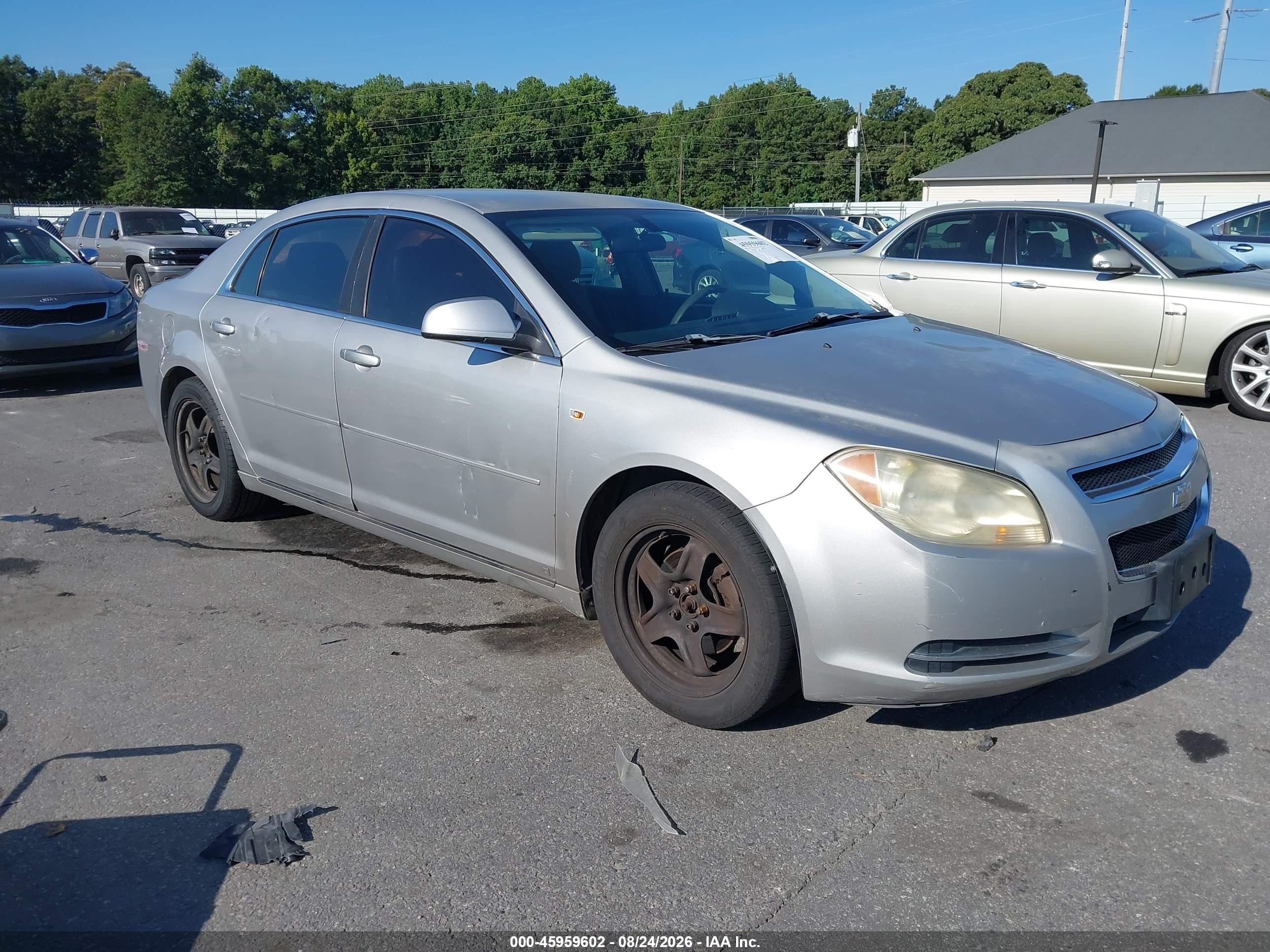 2008 Chevrolet Malibu Lt Silver vin: 1G1ZH57B68F238652