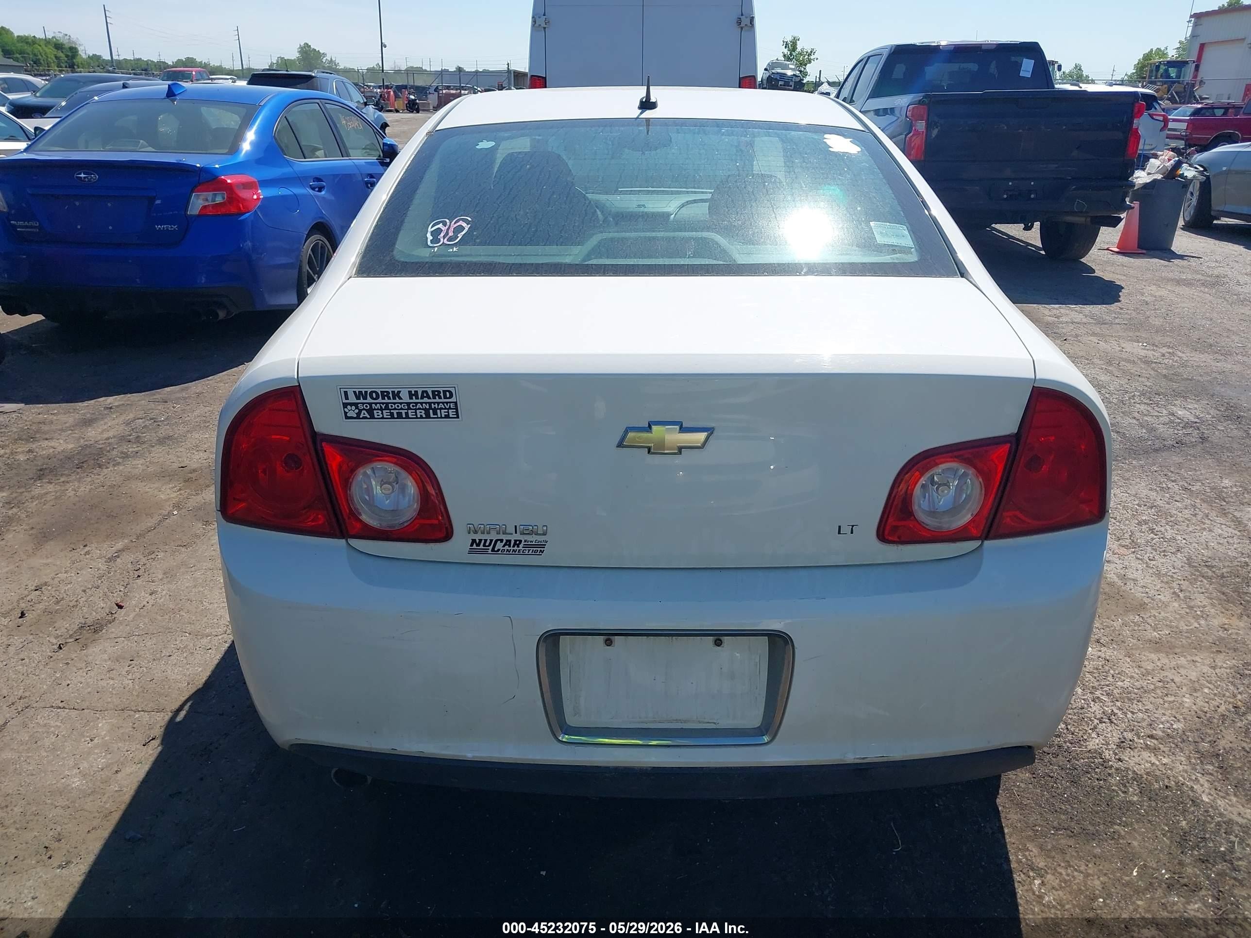 2008 Chevrolet Malibu Lt White vin: 1G1ZH57B88F179958