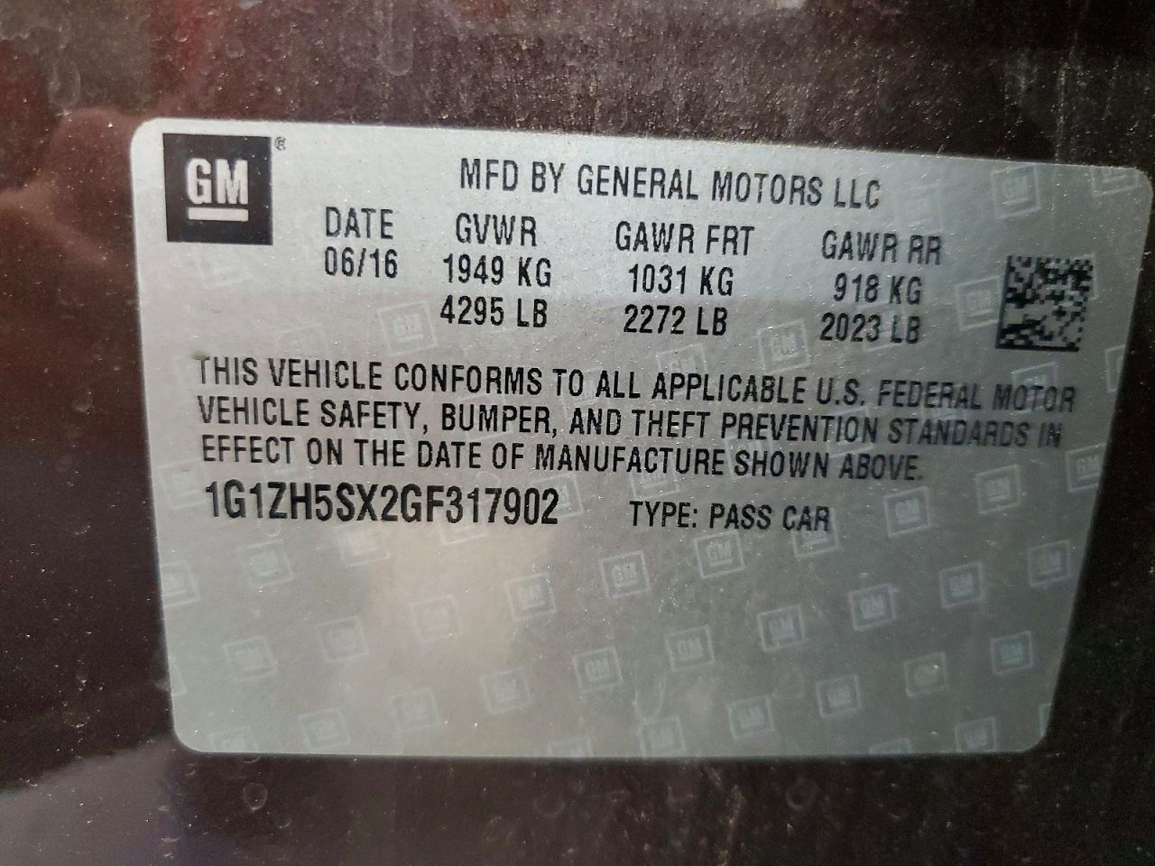 2016 Chevrolet Malibu Premier Purple vin: 1G1ZH5SX2GF317902
