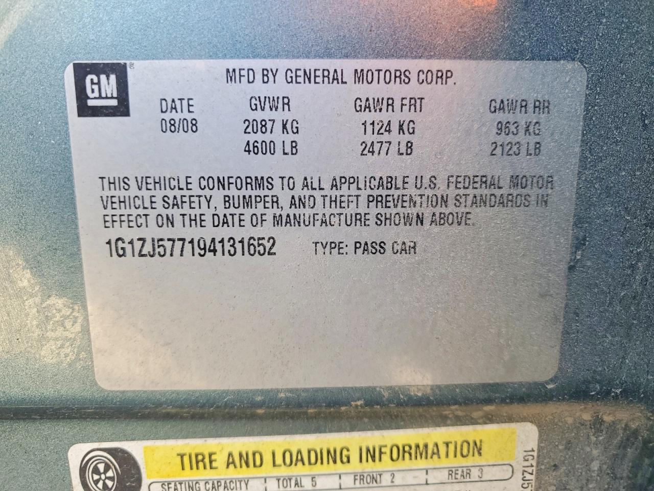 2009 Chevrolet Malibu 2lt Teal vin: 1G1ZJ577194131652