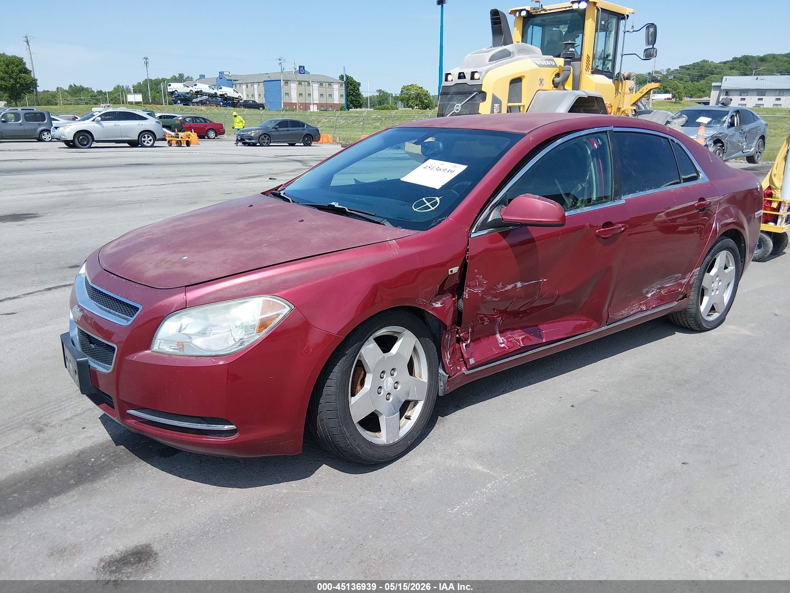 2008 Chevrolet Malibu Lt Red vin: 1G1ZJ57748F243560