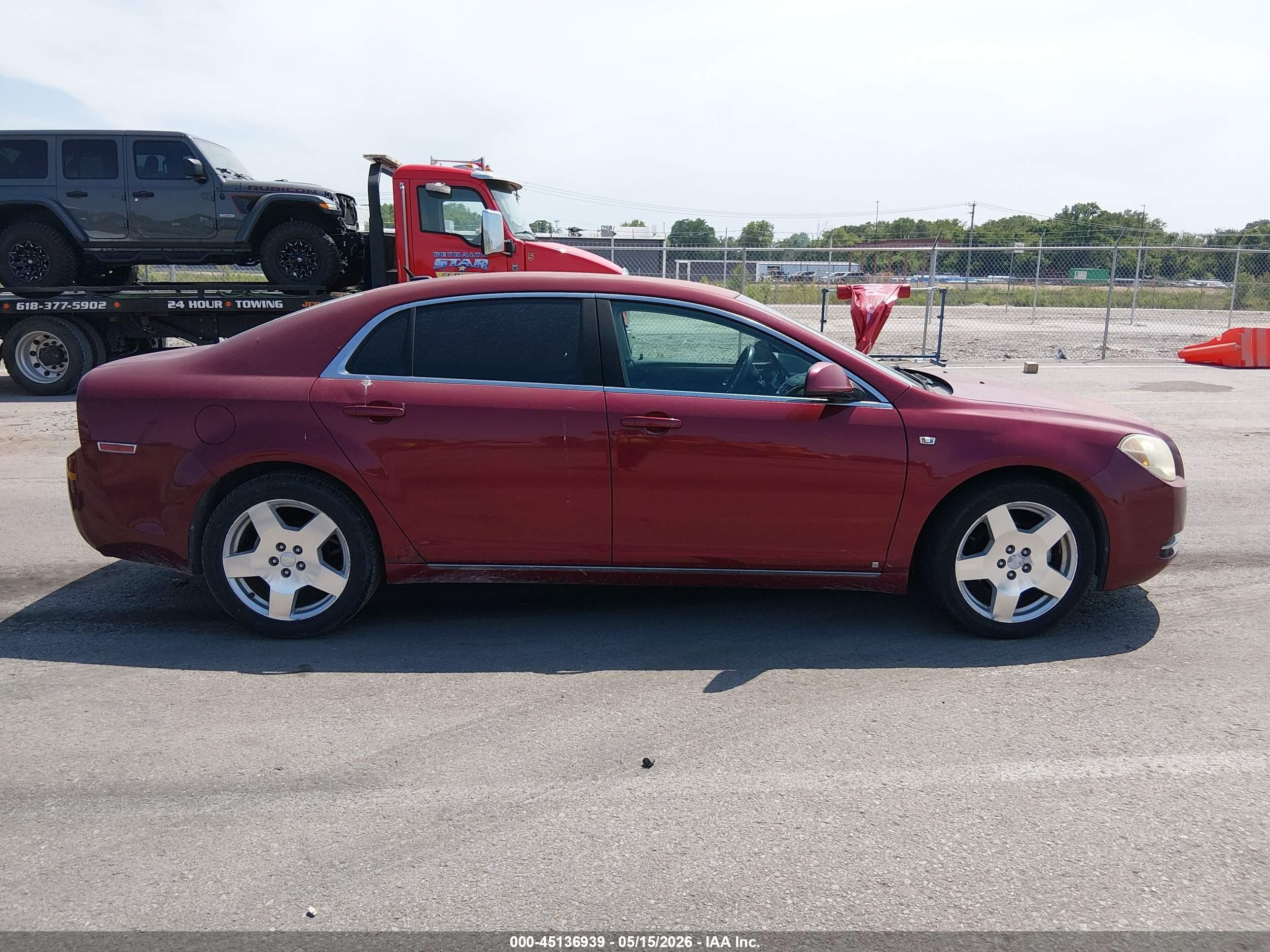 2008 Chevrolet Malibu Lt Red vin: 1G1ZJ57748F243560