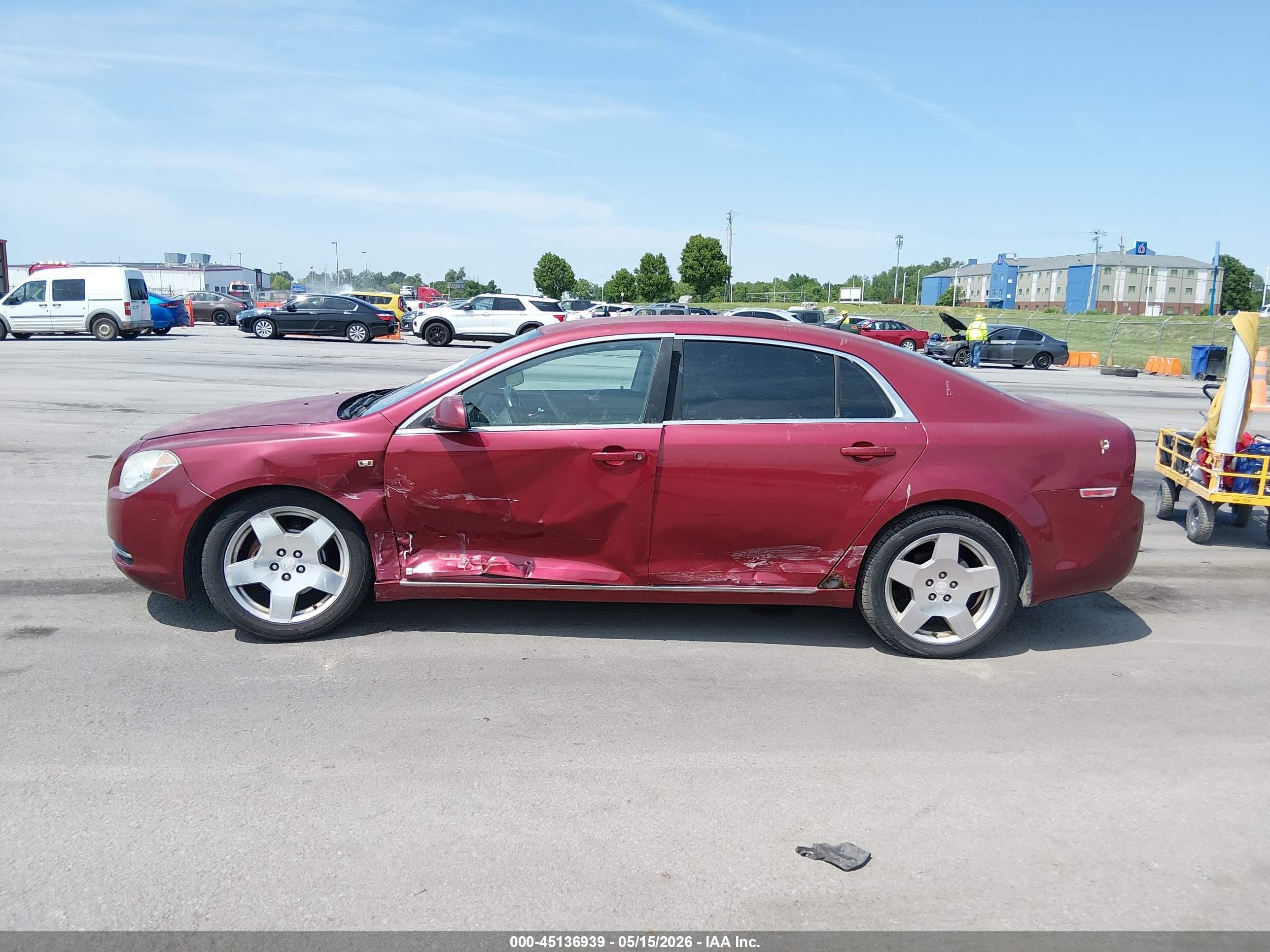 2008 Chevrolet Malibu Lt Red vin: 1G1ZJ57748F243560