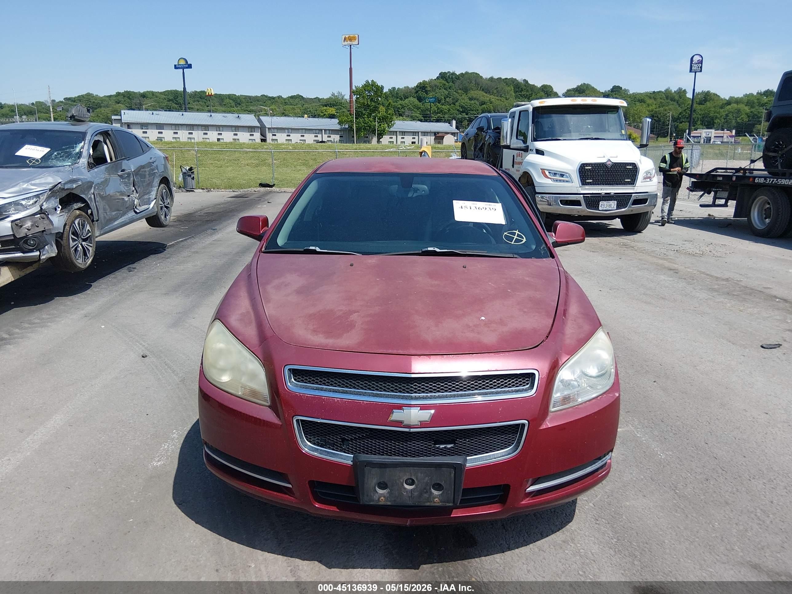 2008 Chevrolet Malibu Lt Red vin: 1G1ZJ57748F243560