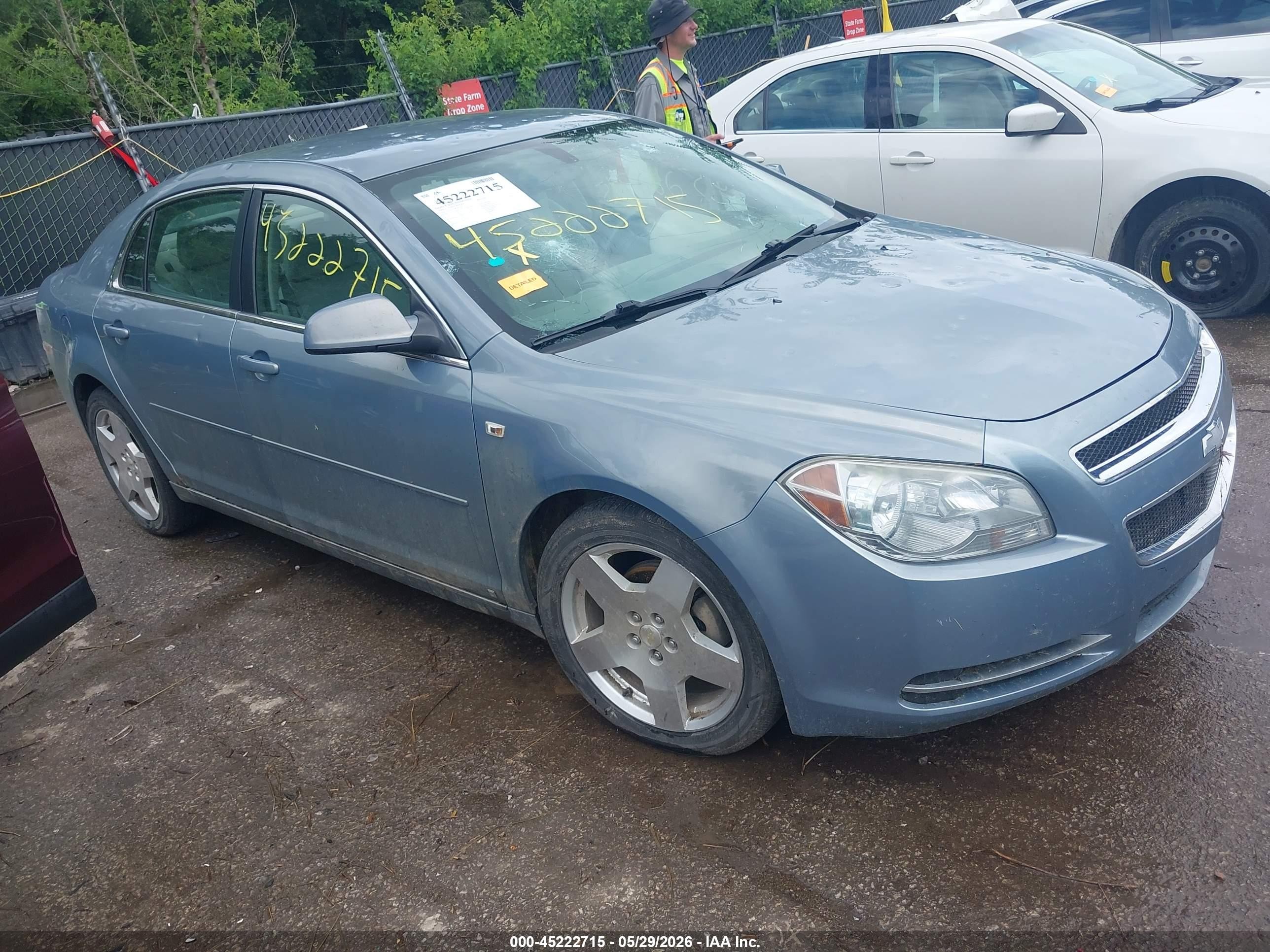 2008 Chevrolet Malibu Lt Light Blue vin: 1G1ZJ577684261165