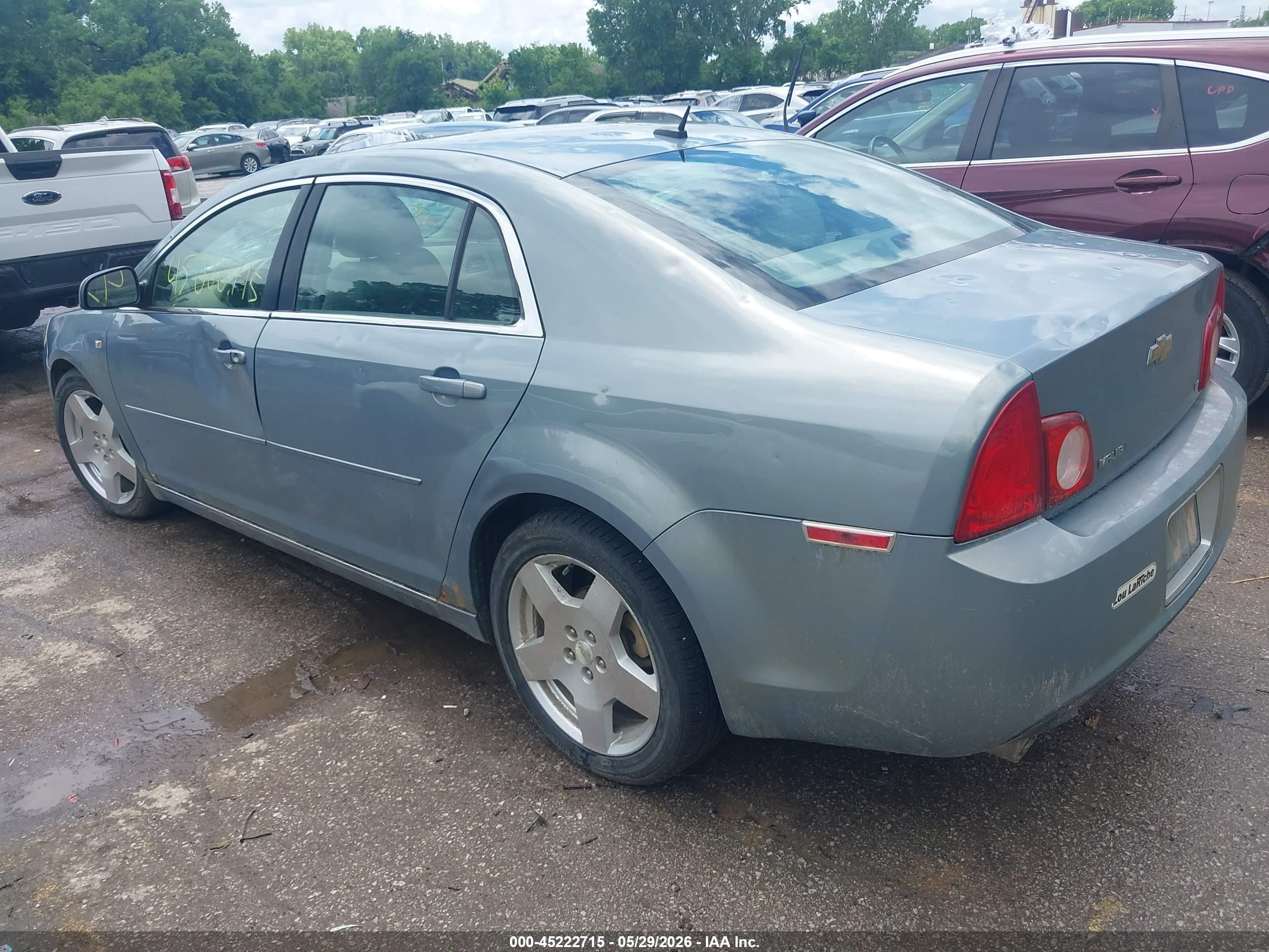 2008 Chevrolet Malibu Lt Light Blue vin: 1G1ZJ577684261165
