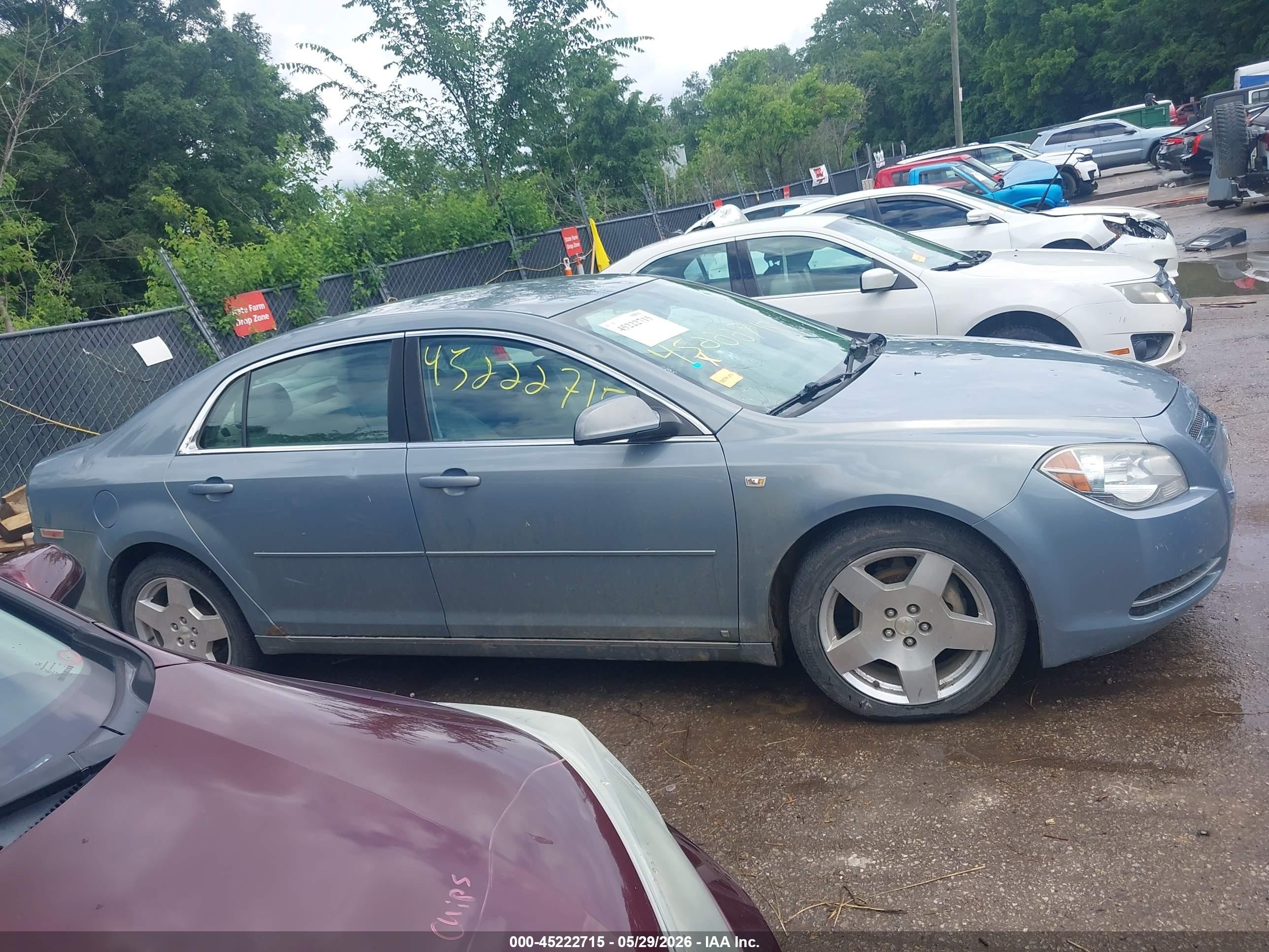 2008 Chevrolet Malibu Lt Light Blue vin: 1G1ZJ577684261165