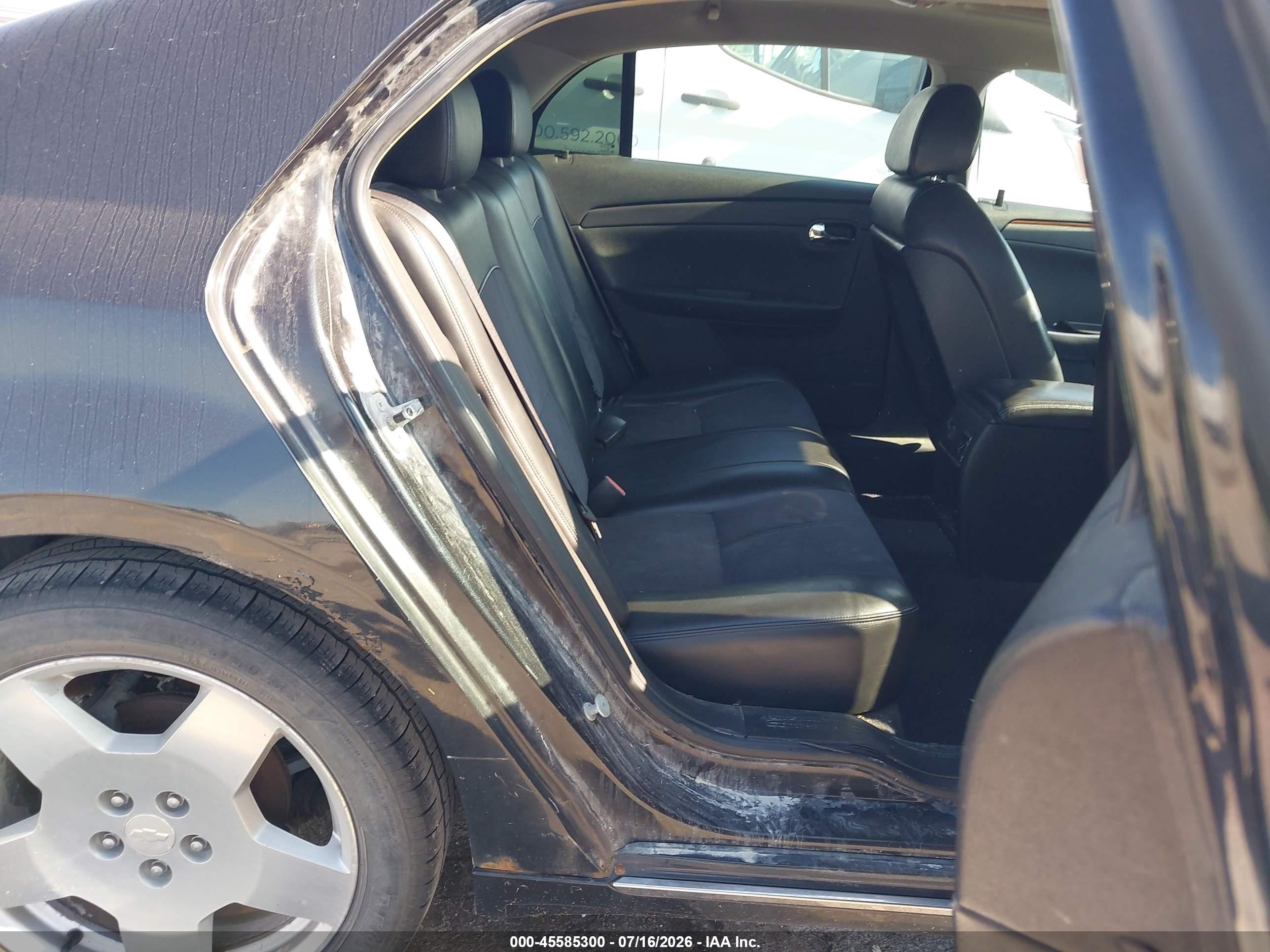 2008 Chevrolet Malibu Lt W/2lt Black vin: 1G1ZJ57768F191655