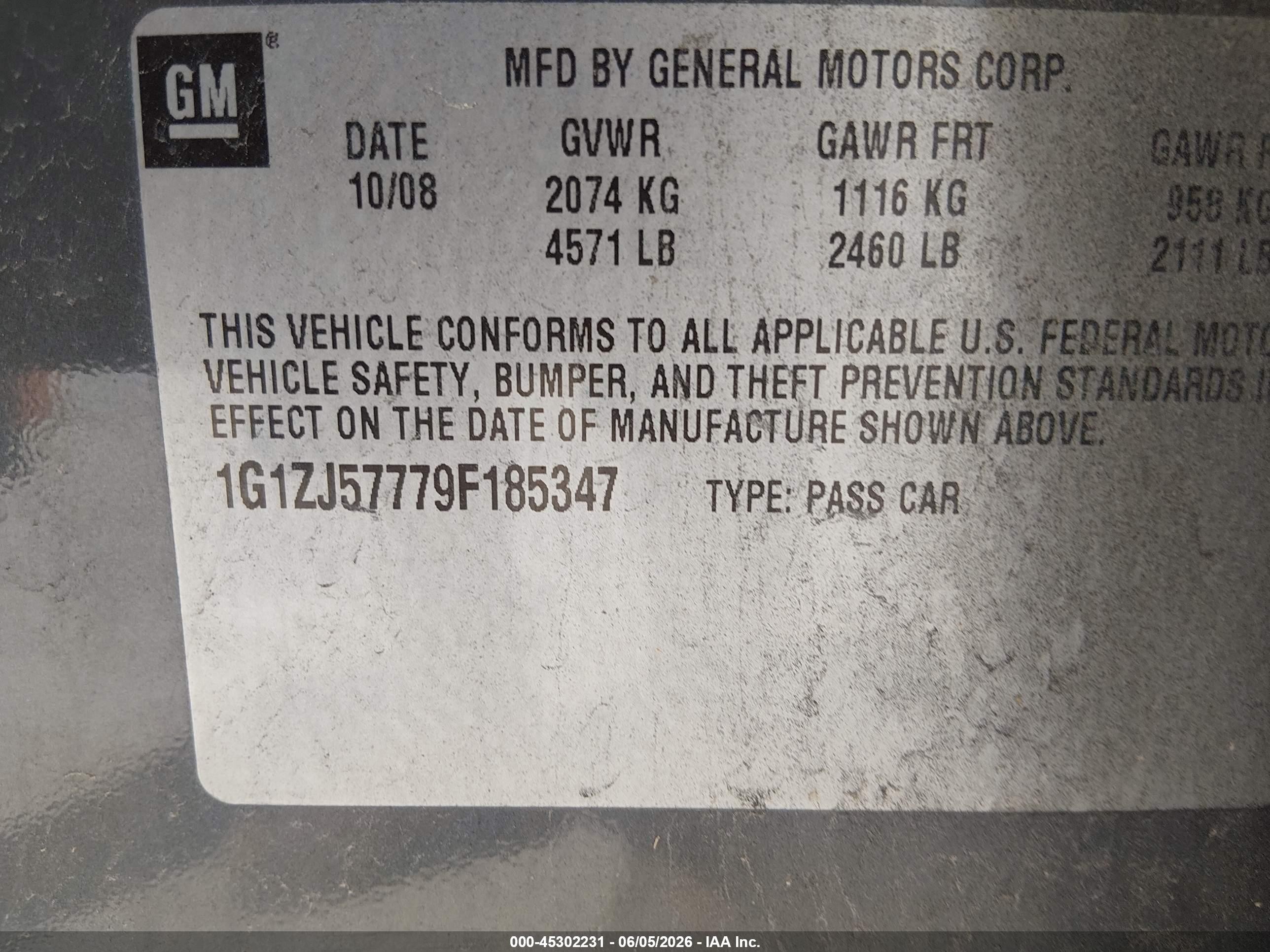 2009 Chevrolet Malibu Lt Gray vin: 1G1ZJ57779F185347