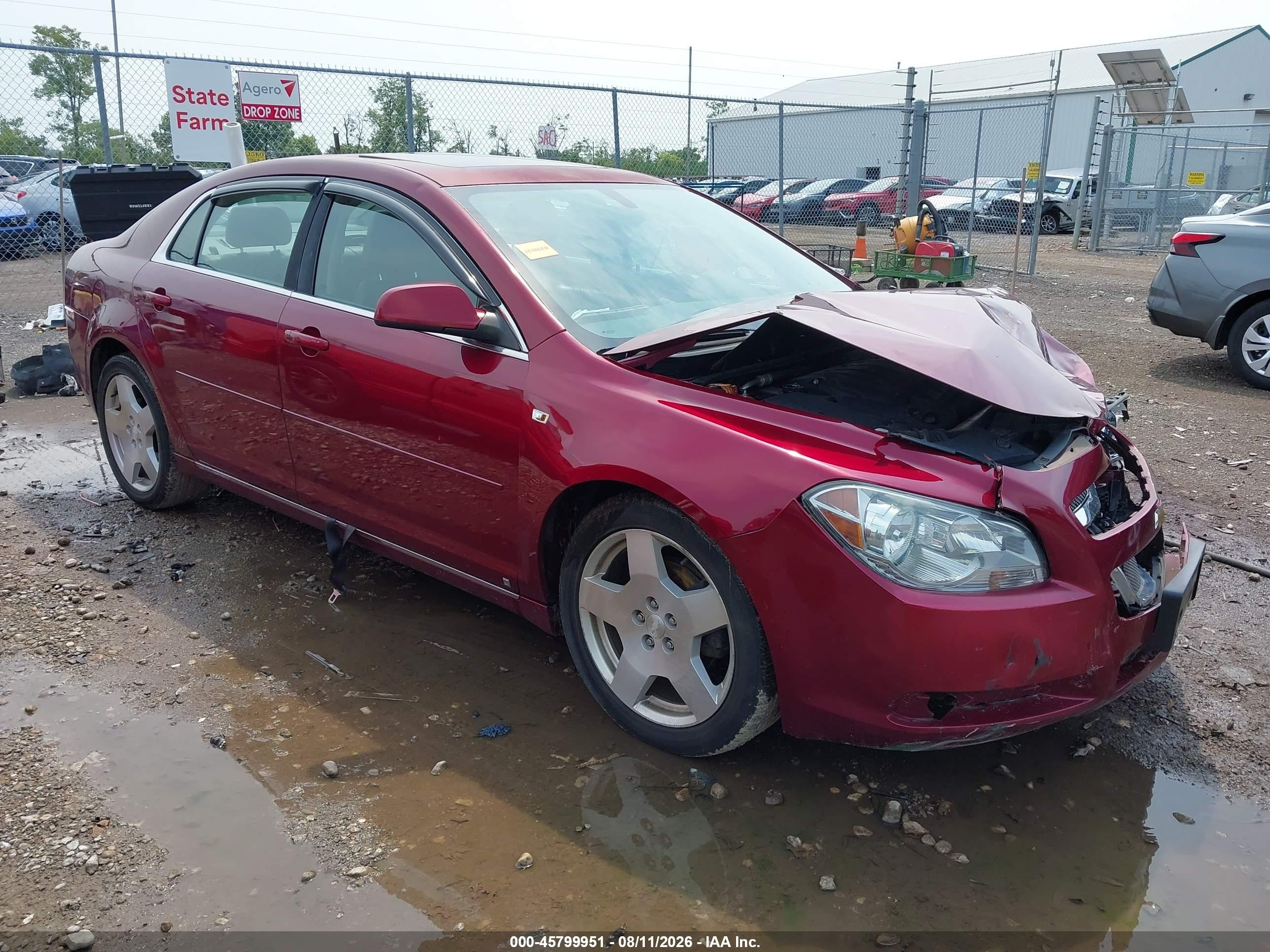 2008 Chevrolet Malibu Lt W/2lt Темно-бордовый vin: 1G1ZJ57788F289165