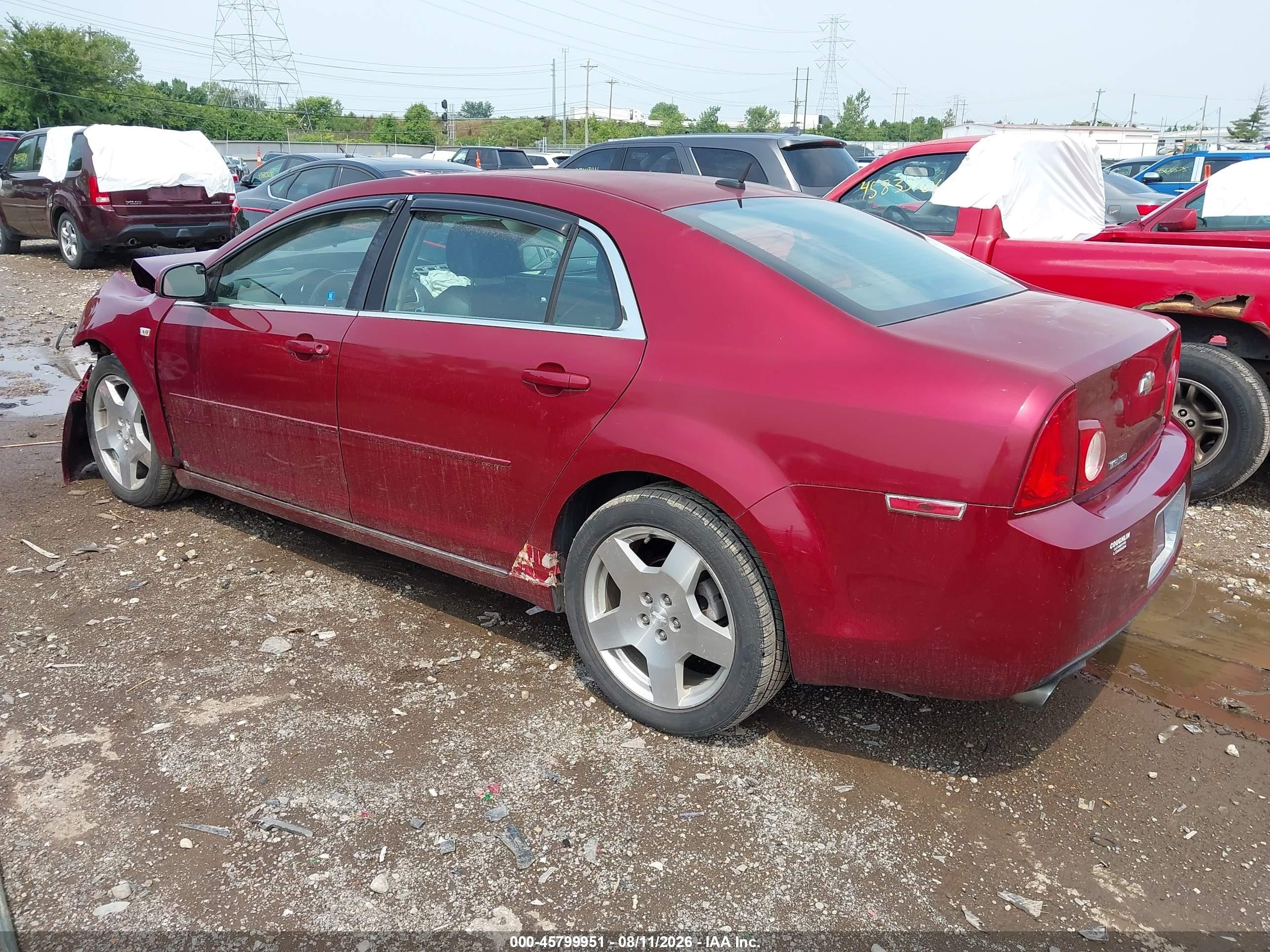 2008 Chevrolet Malibu Lt W/2lt Темно-бордовый vin: 1G1ZJ57788F289165