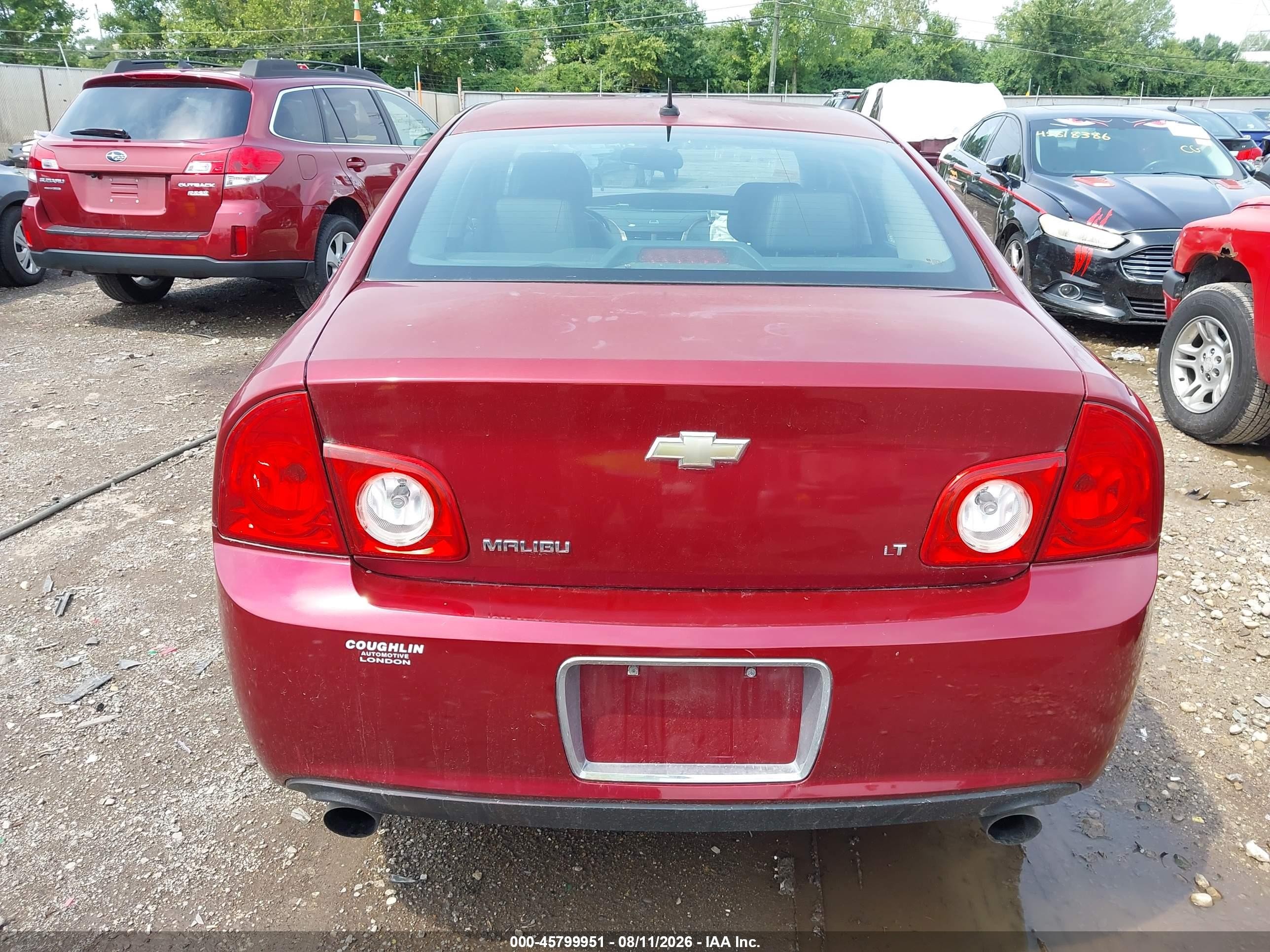 2008 Chevrolet Malibu Lt W/2lt Темно-бордовый vin: 1G1ZJ57788F289165