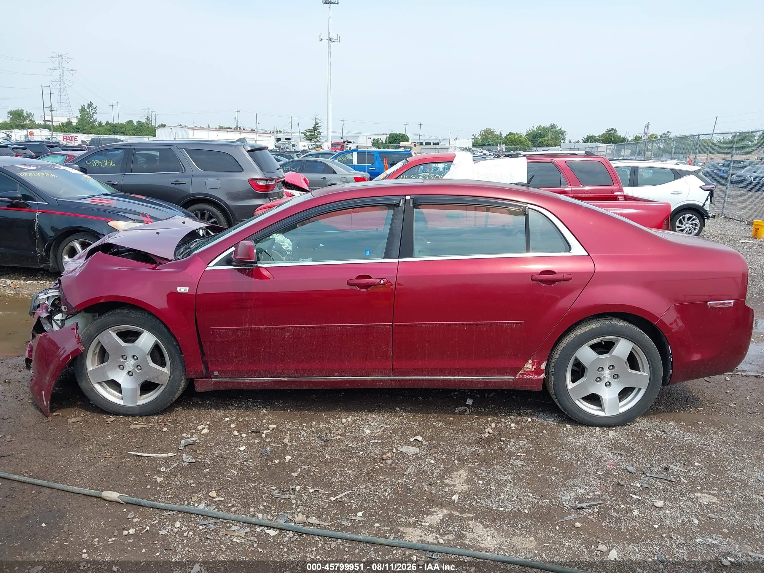 2008 Chevrolet Malibu Lt W/2lt Темно-бордовый vin: 1G1ZJ57788F289165