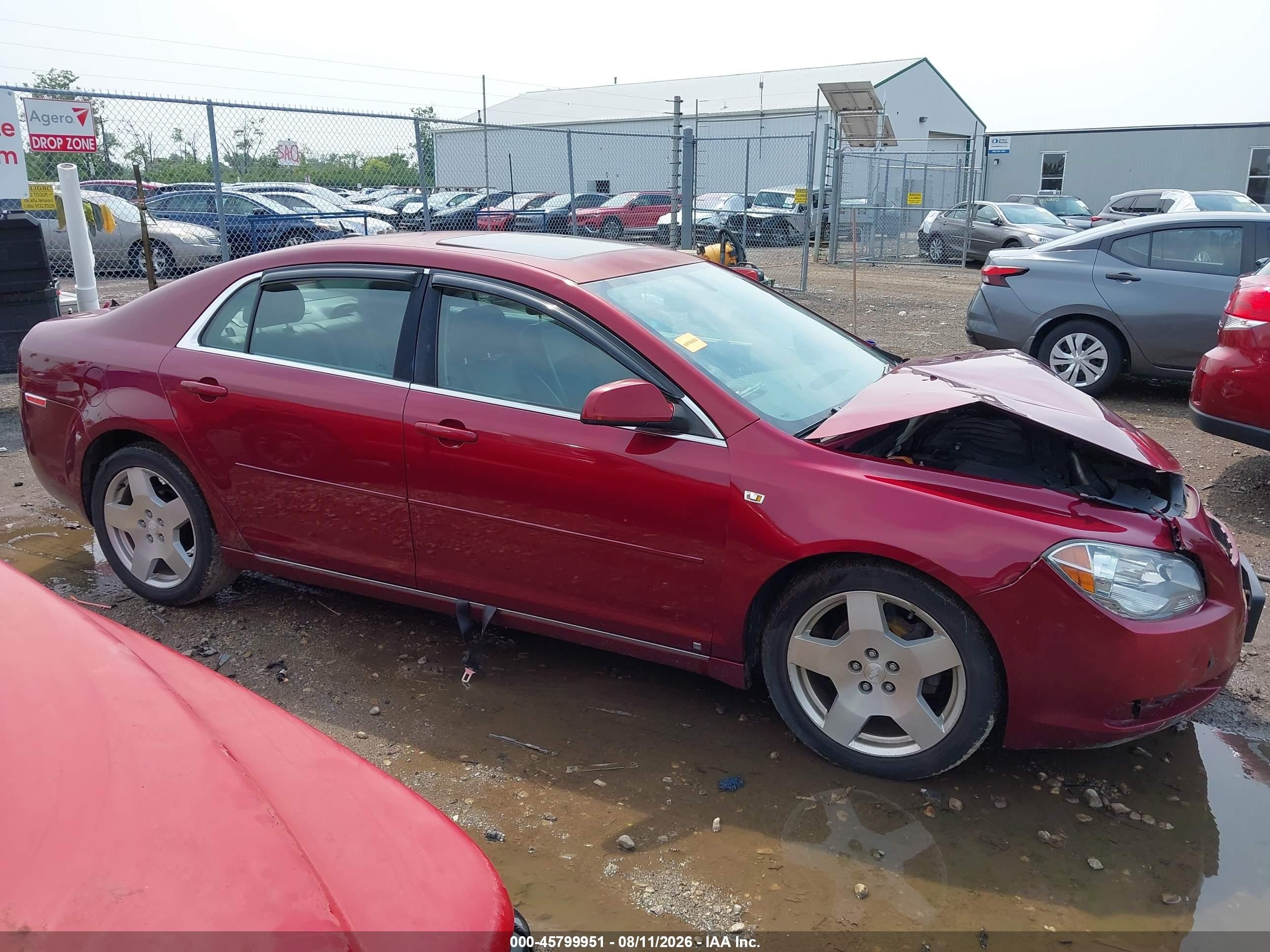 2008 Chevrolet Malibu Lt W/2lt Темно-бордовый vin: 1G1ZJ57788F289165