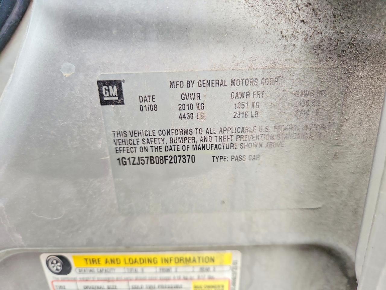 2008 Chevrolet Malibu 2lt Серебряный vin: 1G1ZJ57B08F207370