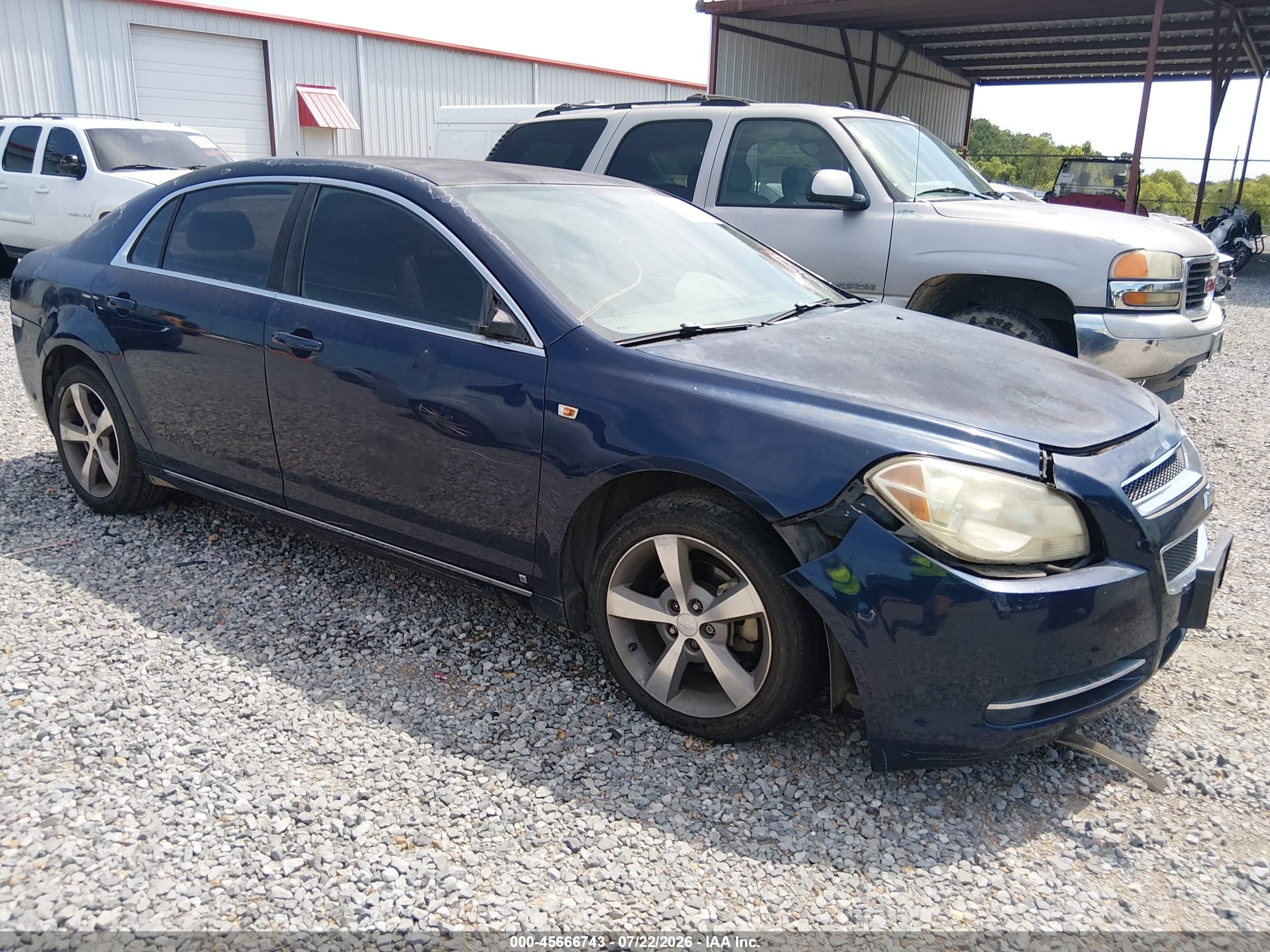 2008 Chevrolet Malibu Lt W/2lt Blue vin: 1G1ZJ57B18F212111