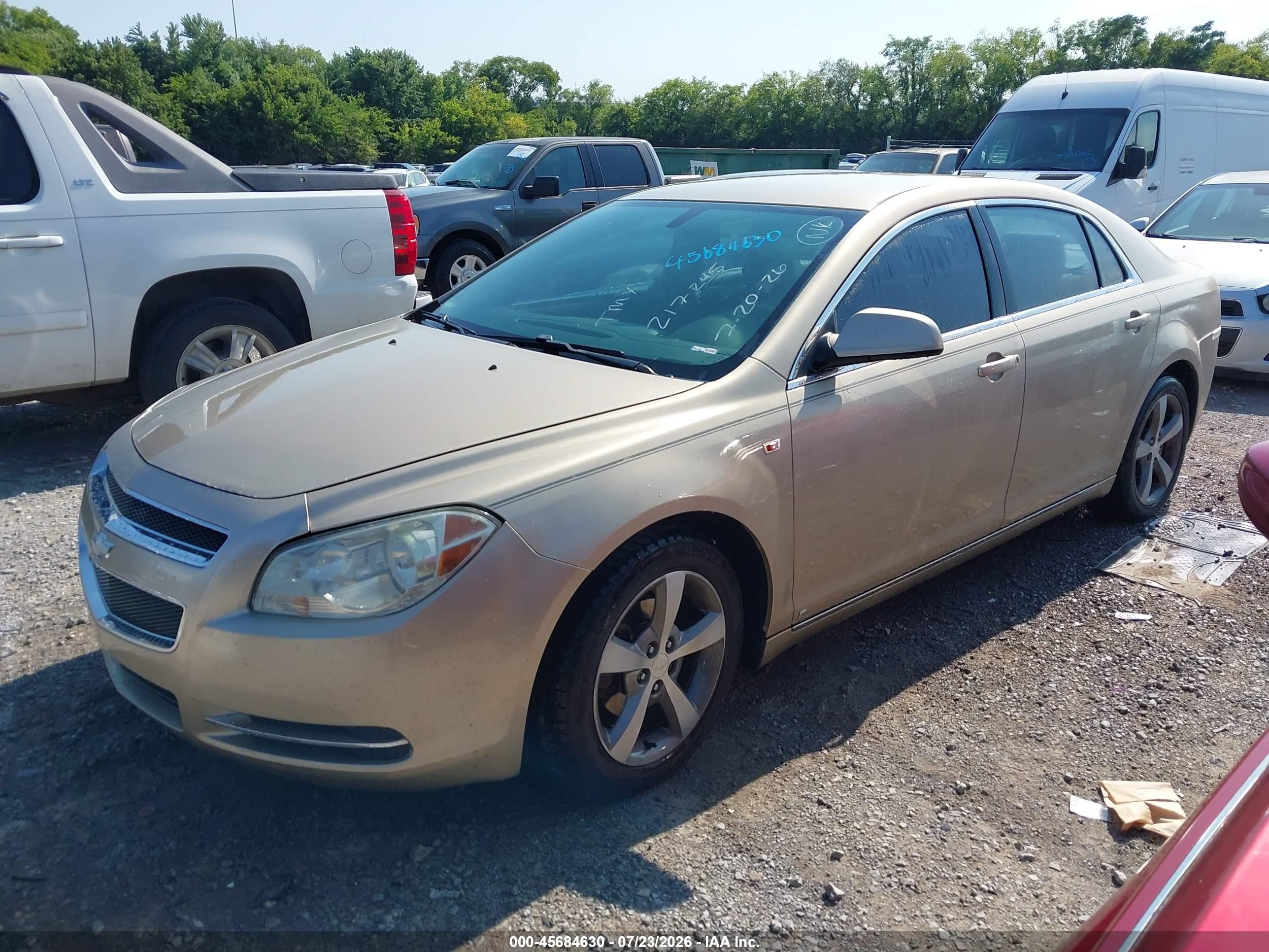 2008 Chevrolet Malibu Lt Желто-коричневый vin: 1G1ZJ57B38F217245
