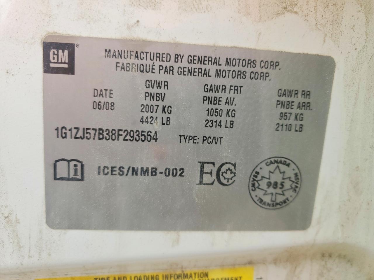 2008 Chevrolet Malibu 2lt White vin: 1G1ZJ57B38F293564