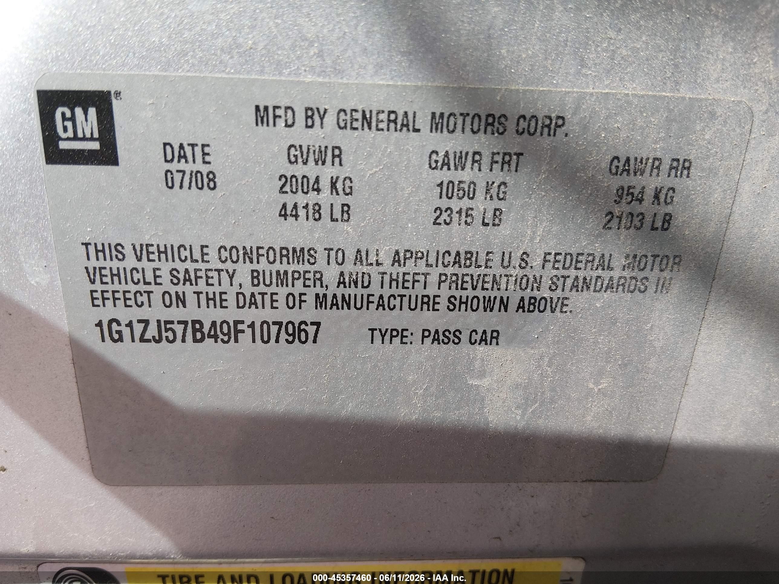 2009 Chevrolet Malibu Lt Silver vin: 1G1ZJ57B49F107967