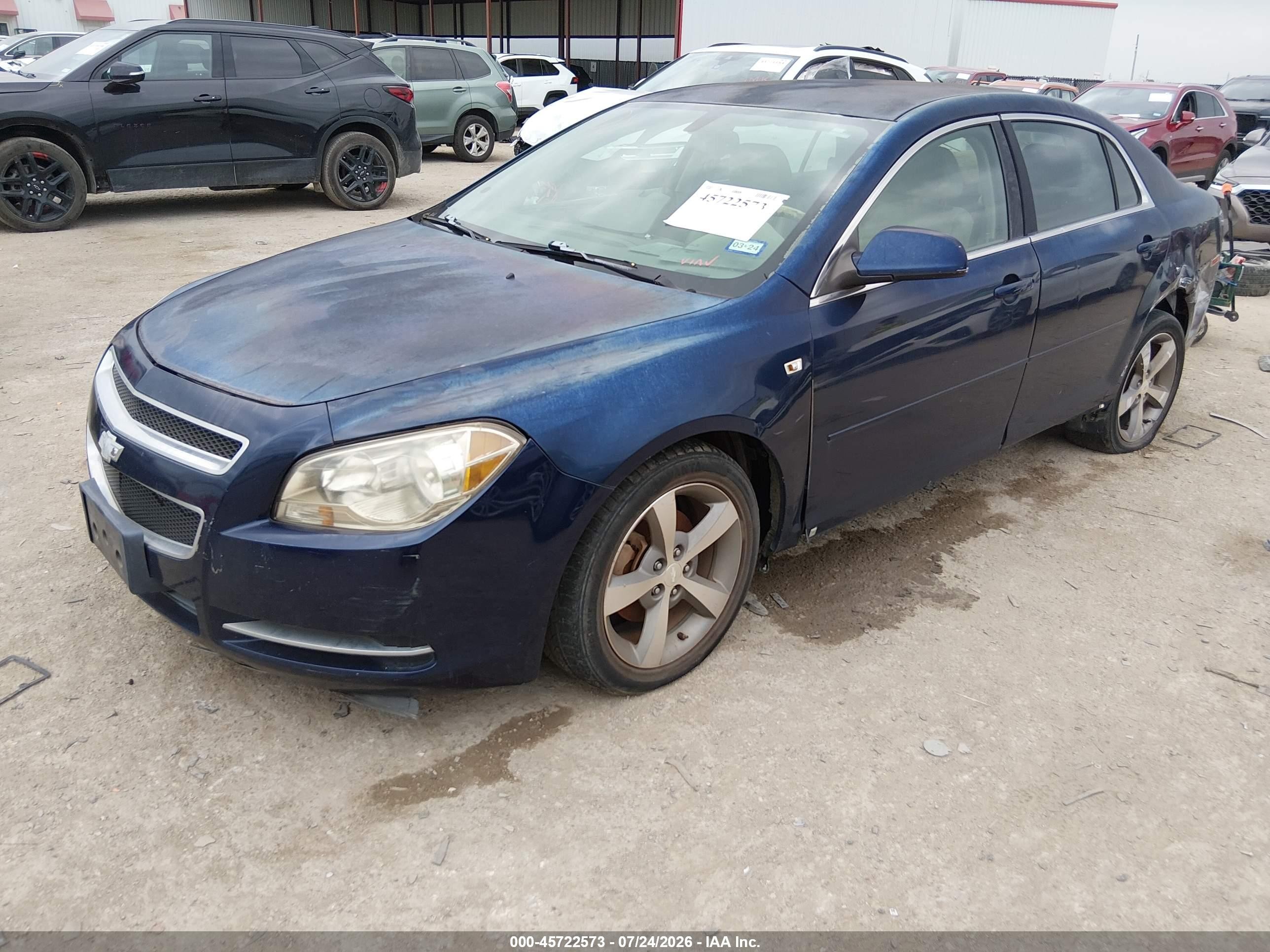 2008 Chevrolet Malibu Lt W/2lt Blue vin: 1G1ZJ57B58F292755